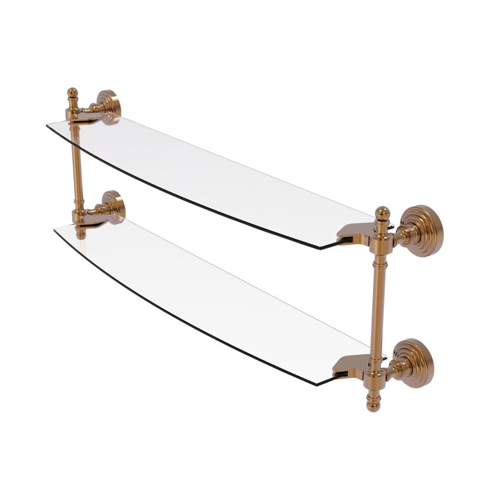 Allied Brass RW-34/24-BBR Retro Wave Brushed Bronze 2 -Tier Wall mount Bathroom Shelf ( 24-in x 7-in x 5-in )