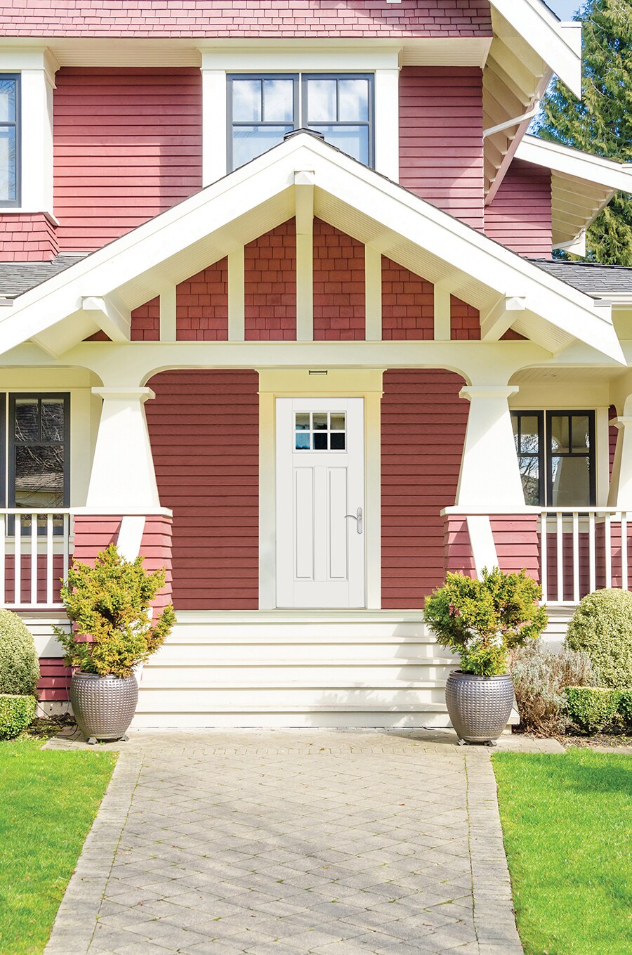 Therma-Tru Benchmark Doors 36-in X 80-in Fiberglass Craftsman Right ...