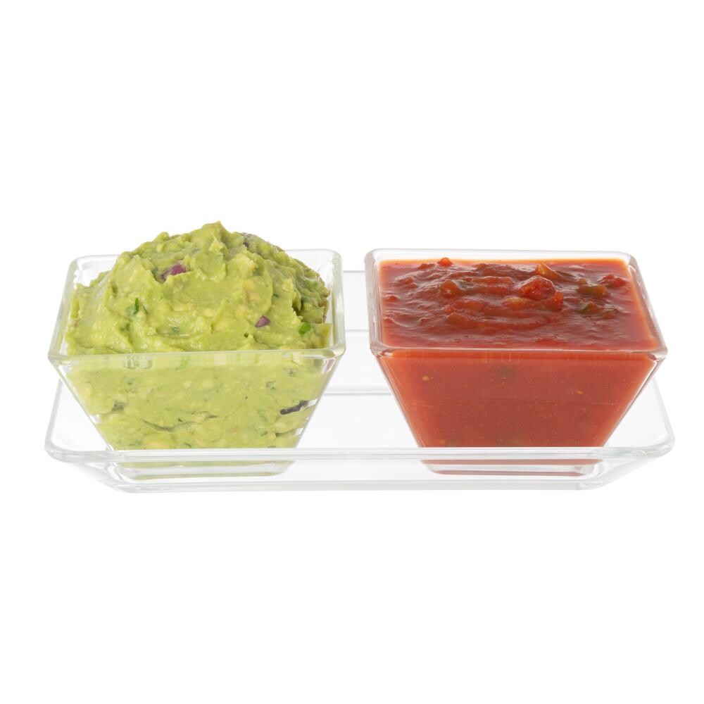 Hastings Home Cold Dip Bowls-2 Chilled Serving Containers with Ice Chambers  and Caddy Carrier Stand-for Dip, Dressing, Salsa, Guacamole, and More in  the Serveware department at