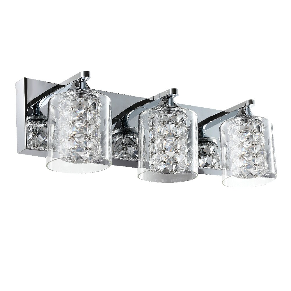 allen + roth Quinn 18.9-in 3-Light Chrome LED Modern/Contemporary ...