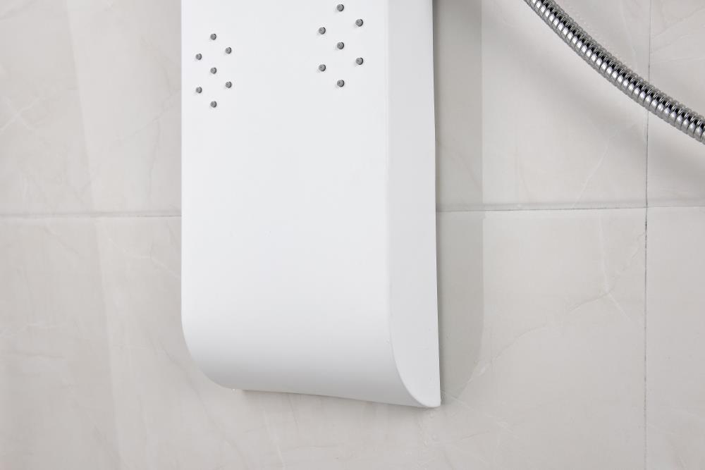 ANZZI Swan White Waterfall Shower Panel System with 3-way Diverter 