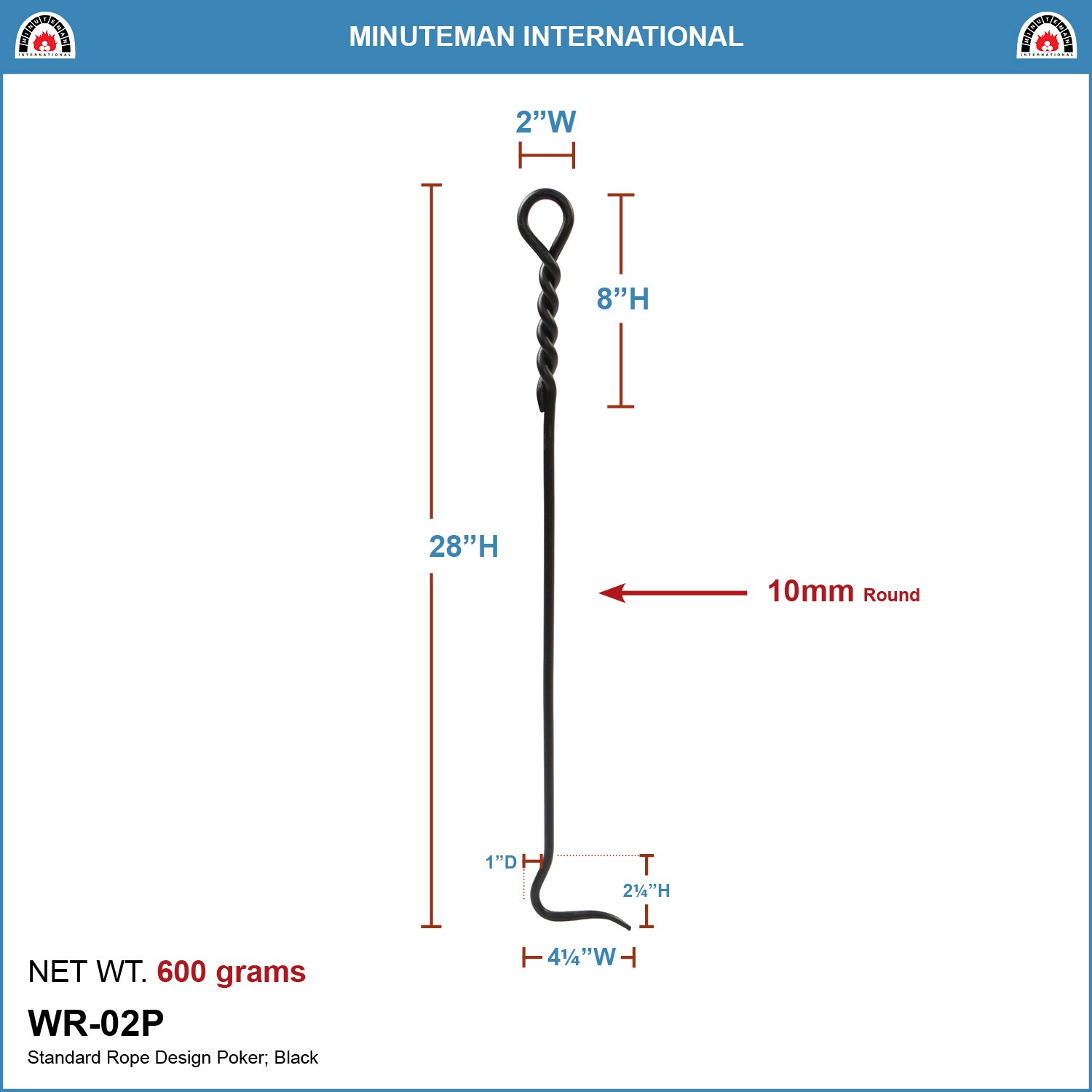 Minuteman International WR-02P Fireplace-Tools - View #2