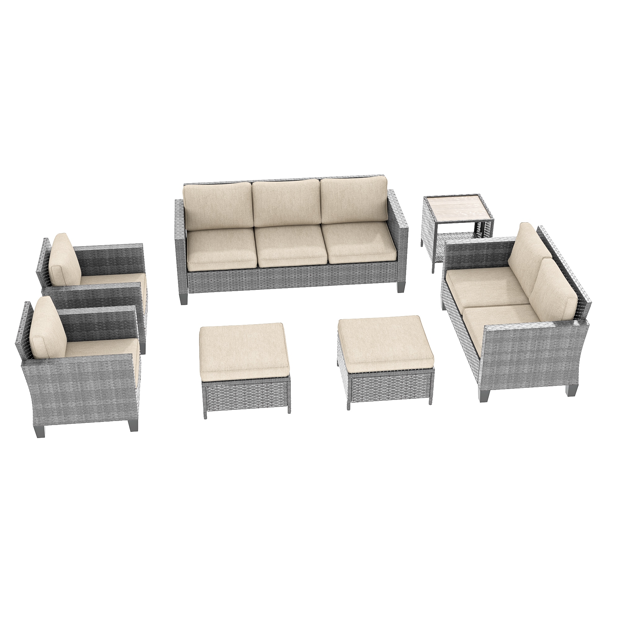 Sonkuki SD-PS-115HBG-S3T3 Patio-Conversation-Sets - View #3