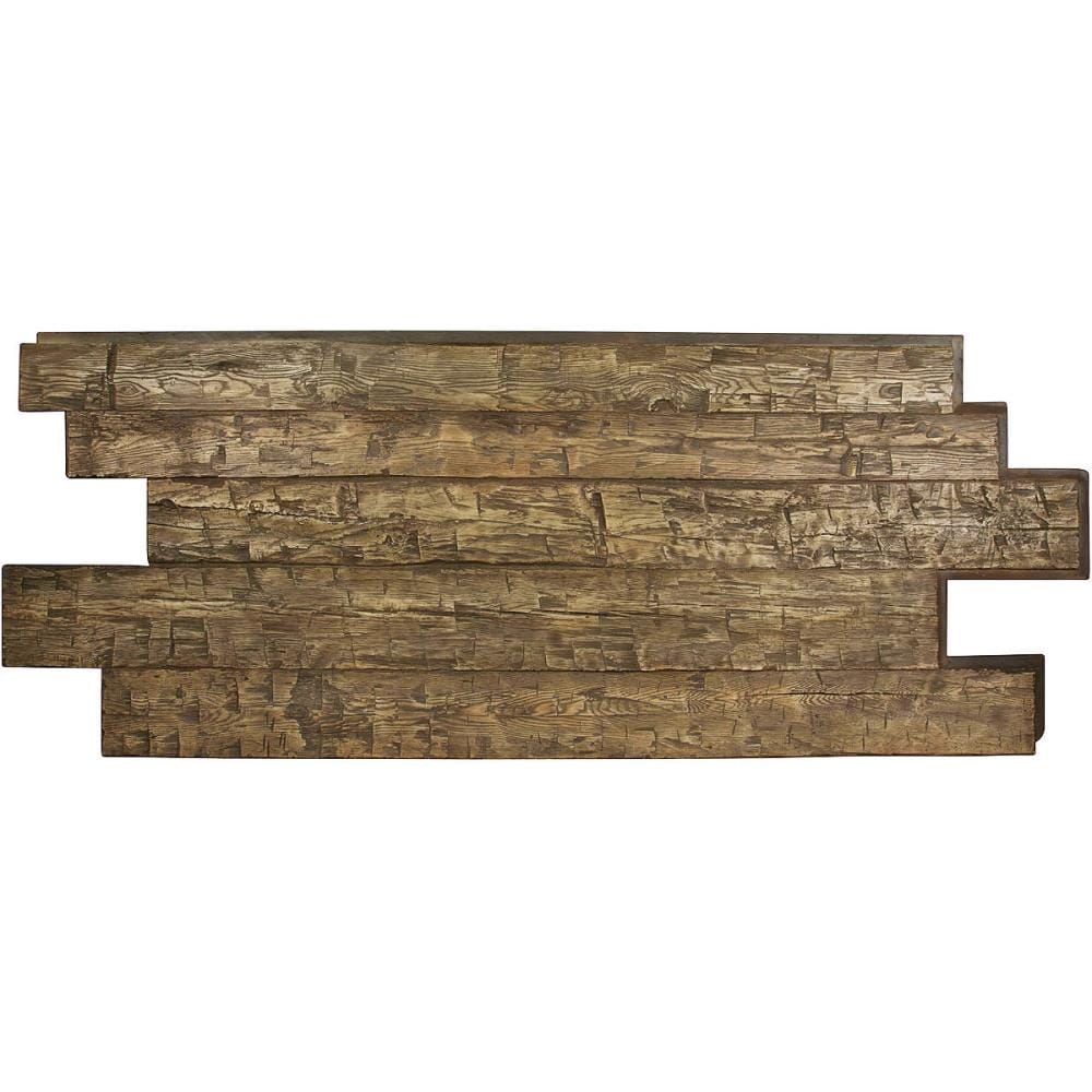 Ekena Millwork Hand Hewn Endurathane Faux Wood Siding Panel 2586 Sq Ft Weathered Green Faux 2959