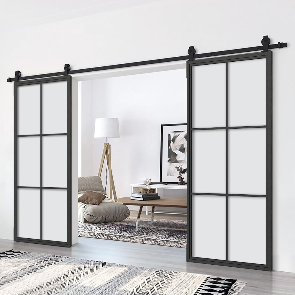 CALHOME LKM06-36-CL(2)+CN-MK Barn-Doors - View #2