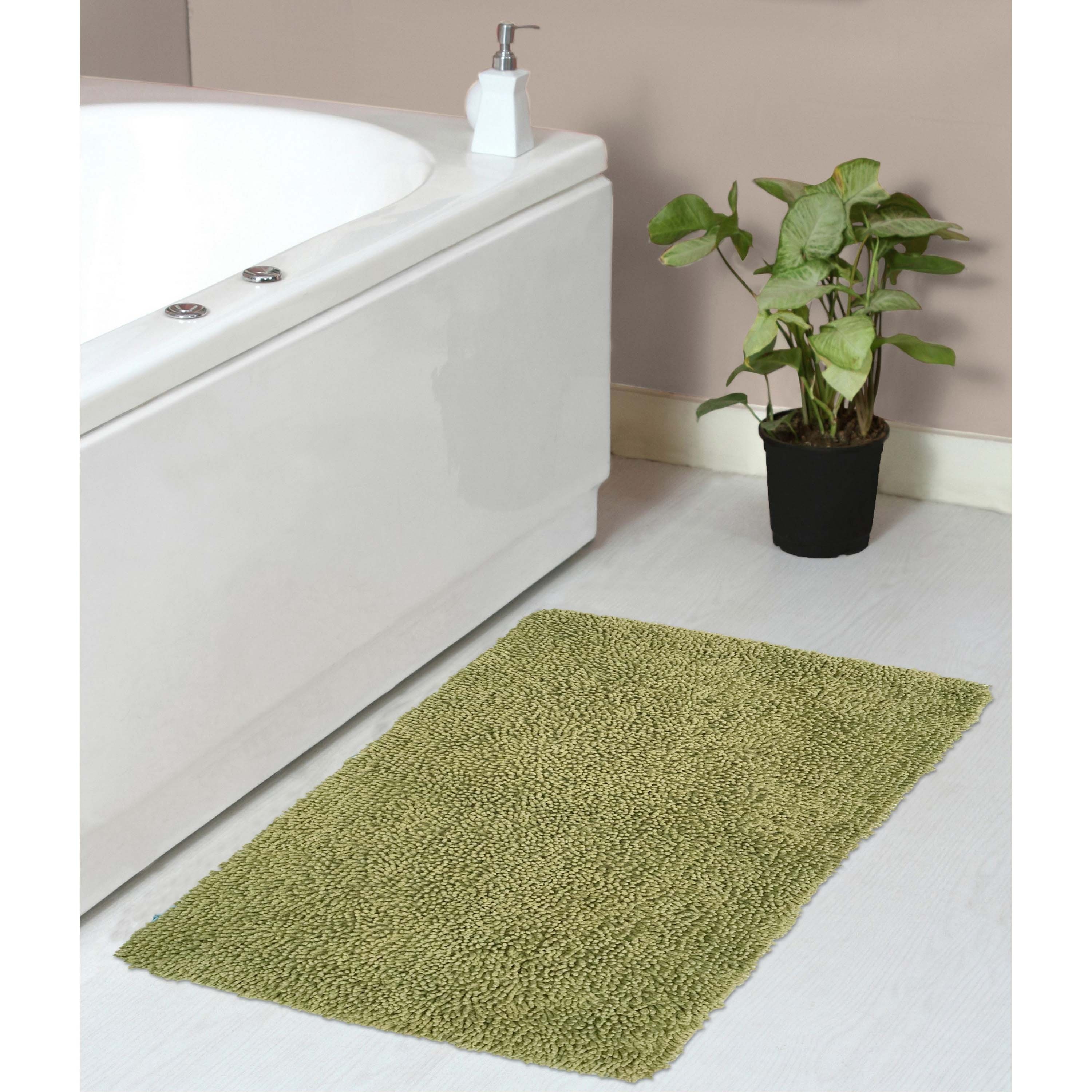 Home Weavers BFA2134SA Fantasia 21-Inches x 34-Inches Sage Cotton Bath rug