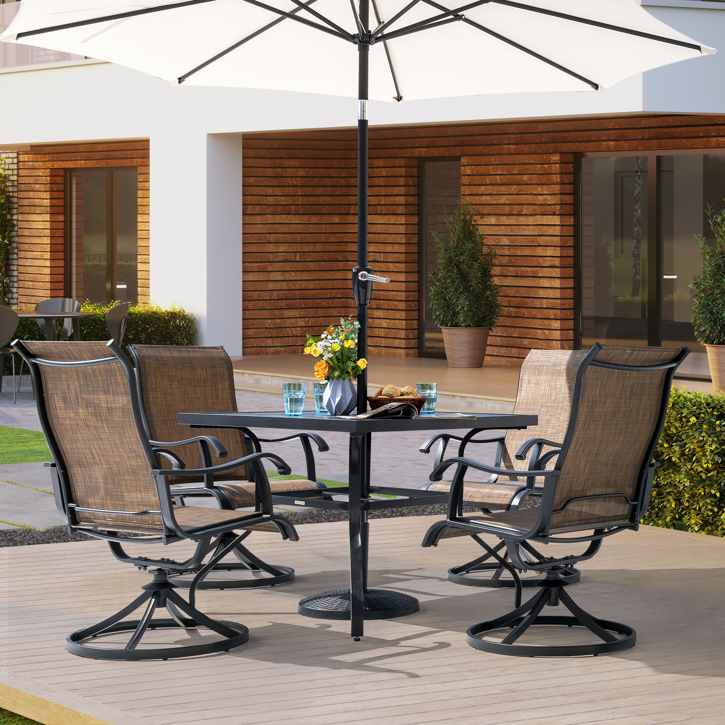 Nuu Garden SD006S-T2BK-LS Patio-Dining-Sets - View #2