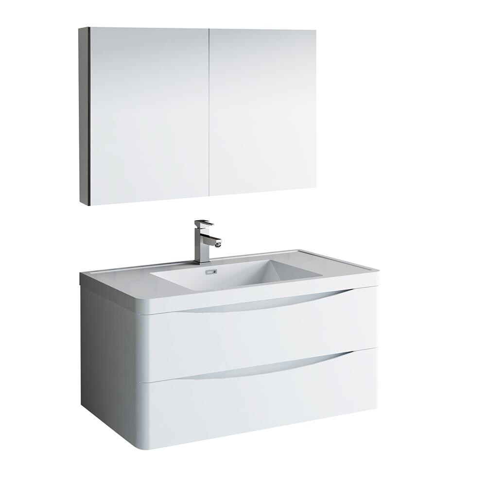 Fresca FVN9040WH Bath-Vanity-Combo - View #2