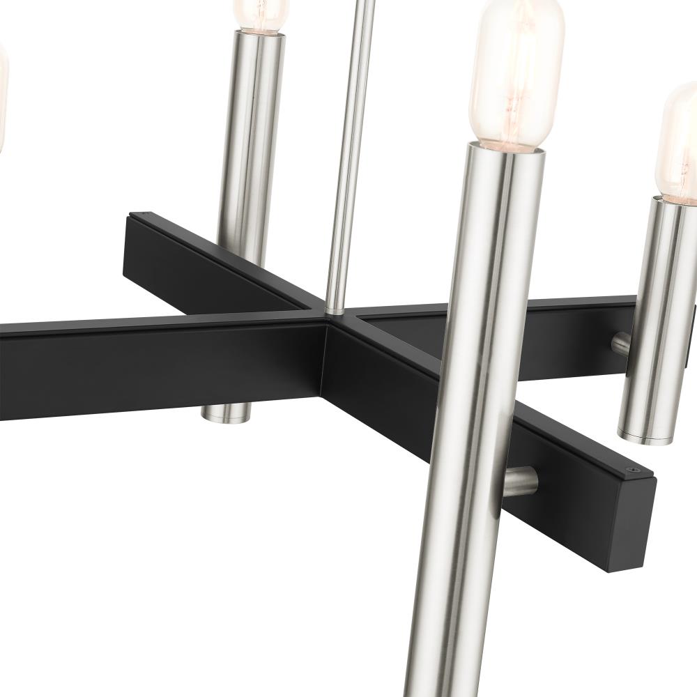 Scandinavian Skyline 4-Light Brushed Nickel Candle Chandelier