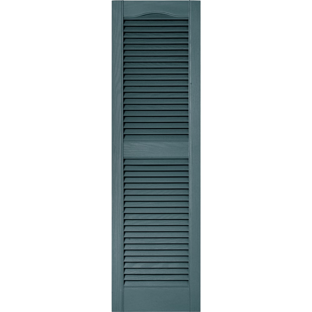Vantage V1711452004 14.563-in W x 51.75-in H Wedgewood Blue Louvered Exterior Shutters