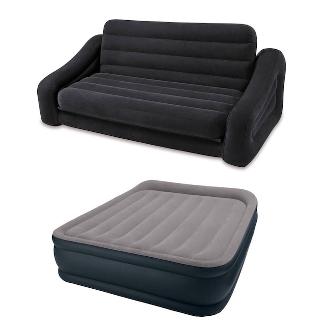 Intex Inflatable Queen Size Pull Out, Inflatable Mattress Sofa Bed