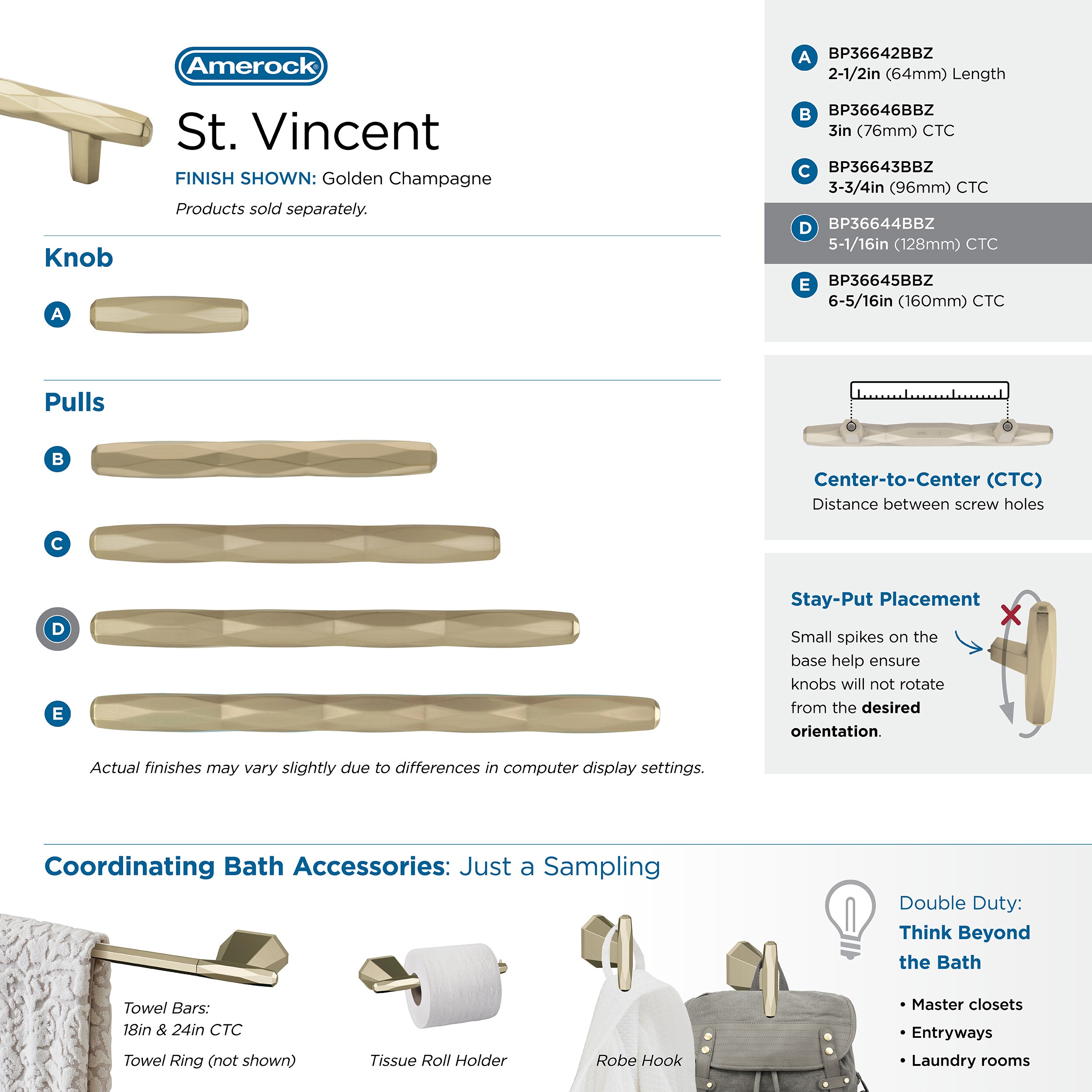 Amerock BP36644BBZ Cabinet-Pulls - View #7