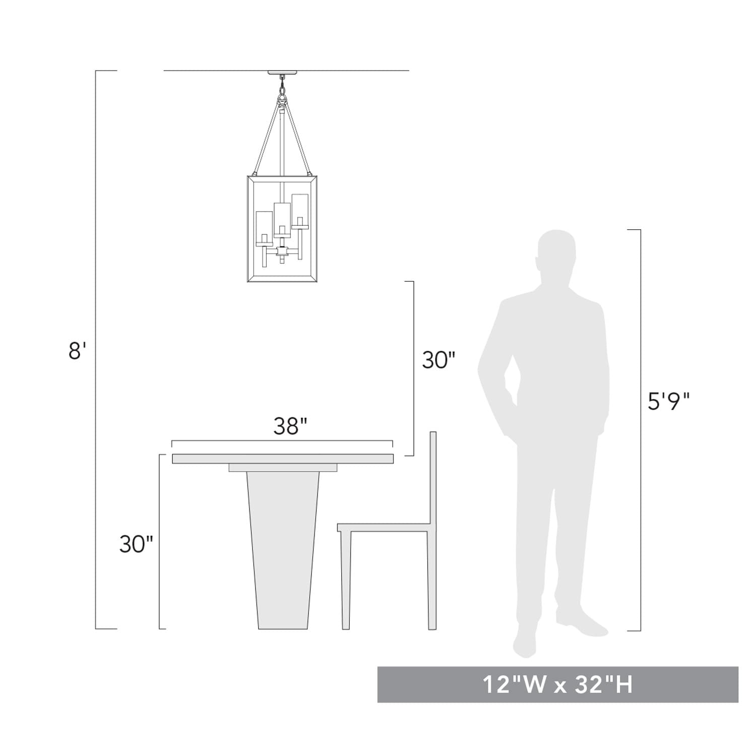 Elegant Smyth Matte Black 32" Outdoor Lantern with Clear Glass