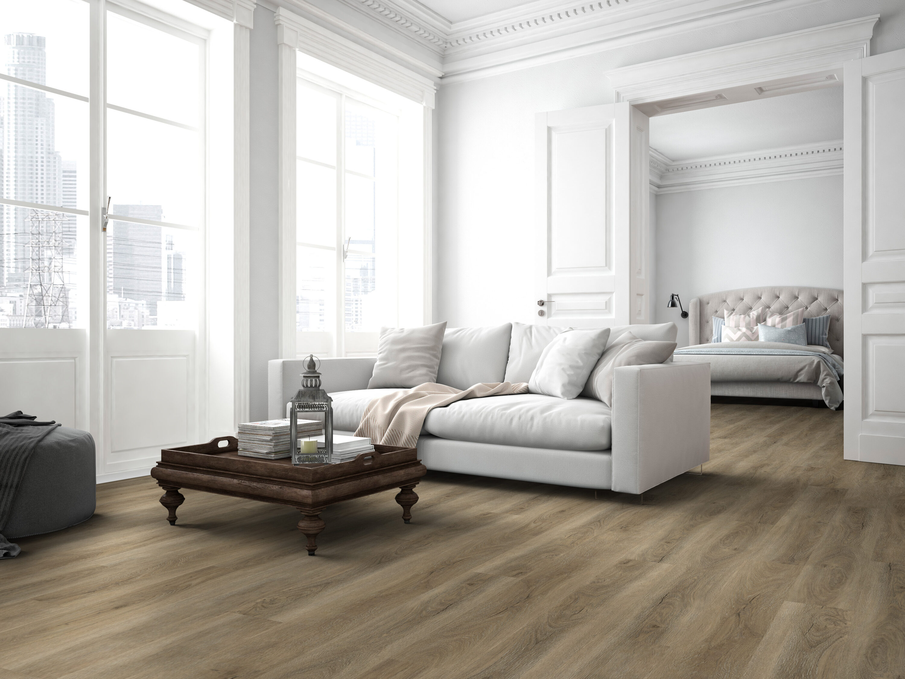 Element Flooring Sample Belleville Rusk Brown Wood Look 12 Mil Waterproof Interlocking Luxury 