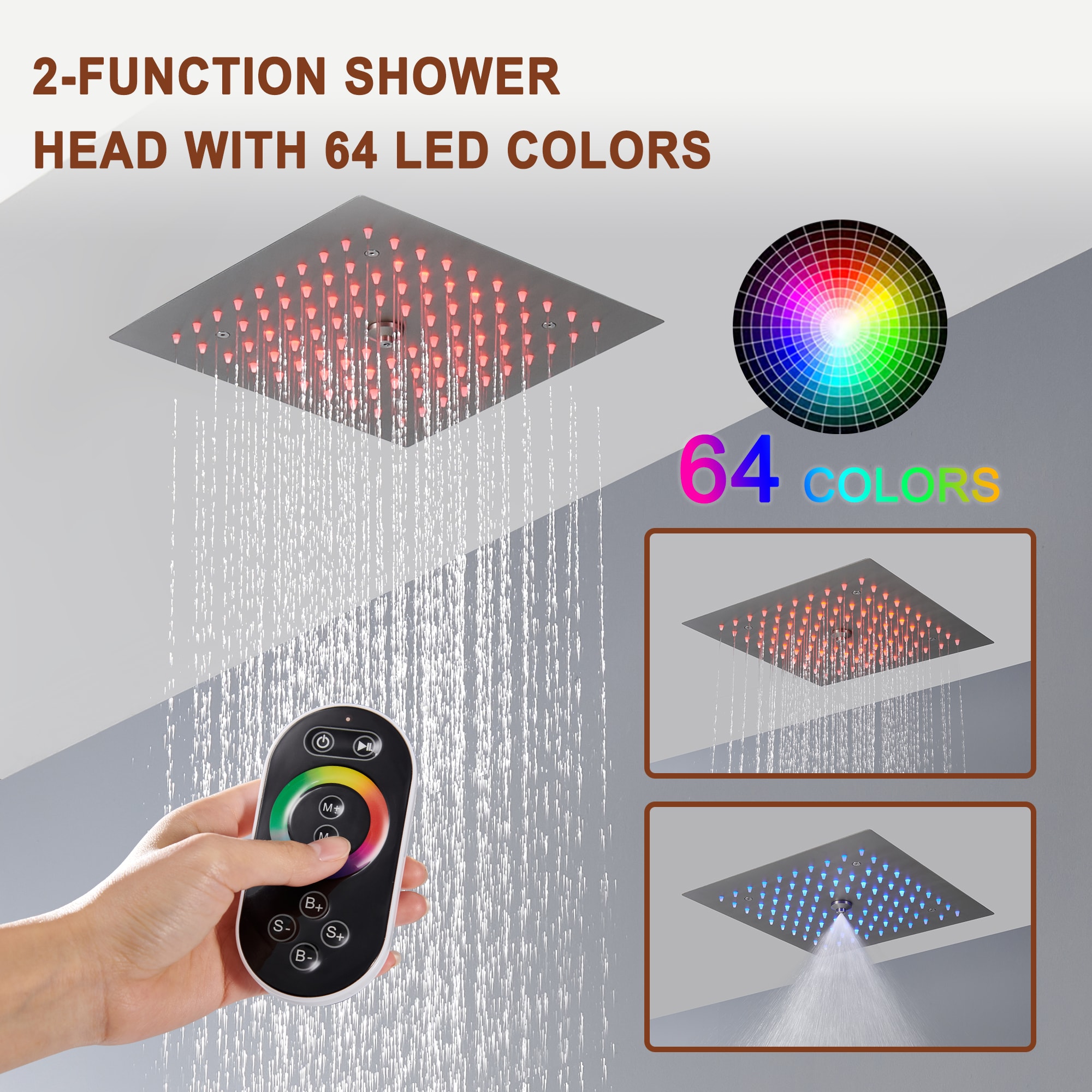Mondawe WF-6708-12BN Showerhead-Bar-Panels - View #5