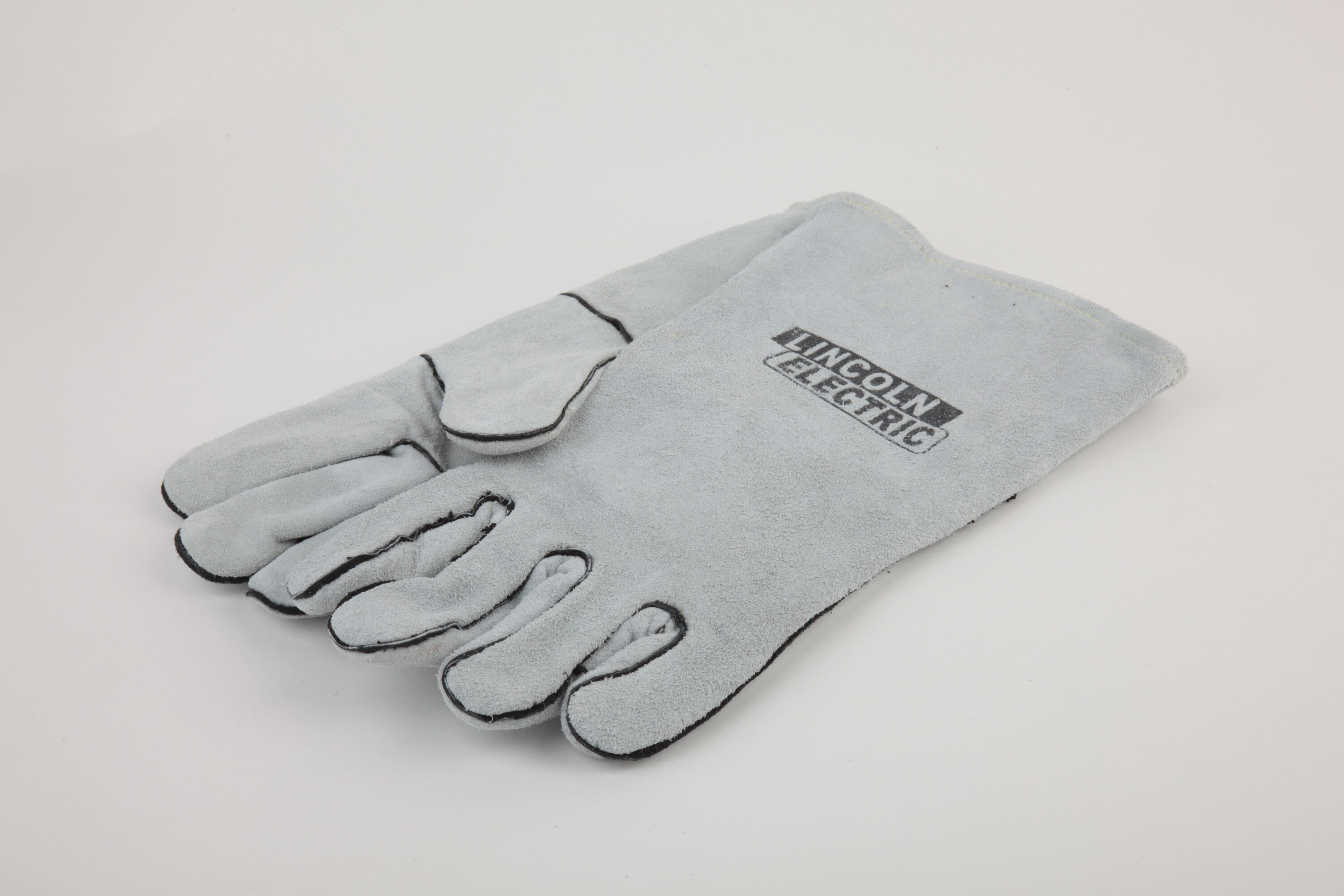 Lincoln Electric Gray X-large Welding Gloves - Split Cowhide Leather, Flame Resistant, 13 Inches, General Use