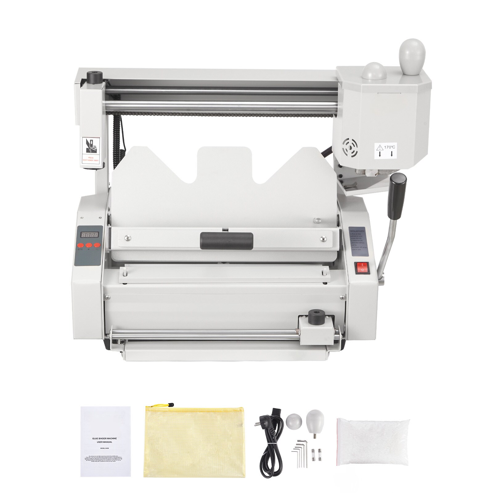 SVOPES SVOPESJZJ205005682V1 Thermal Binding Machine. 400-sheet Capacity. Hot Glue Book Binder. A3/a4/a5. 50mm Binding Thickness. Milling Cutter. Metal
