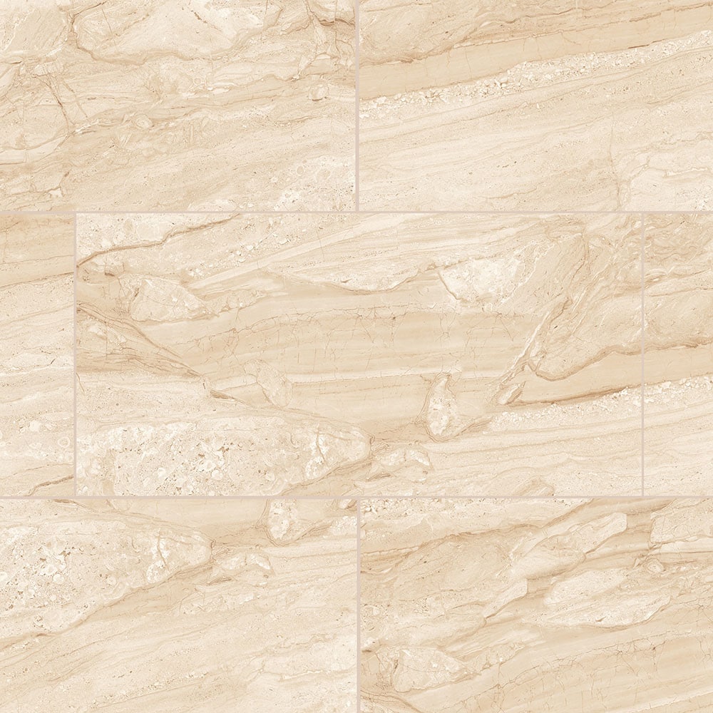 Elida Ceramica Champagne 12 In X 24 In Matte Porcelain Marble Look