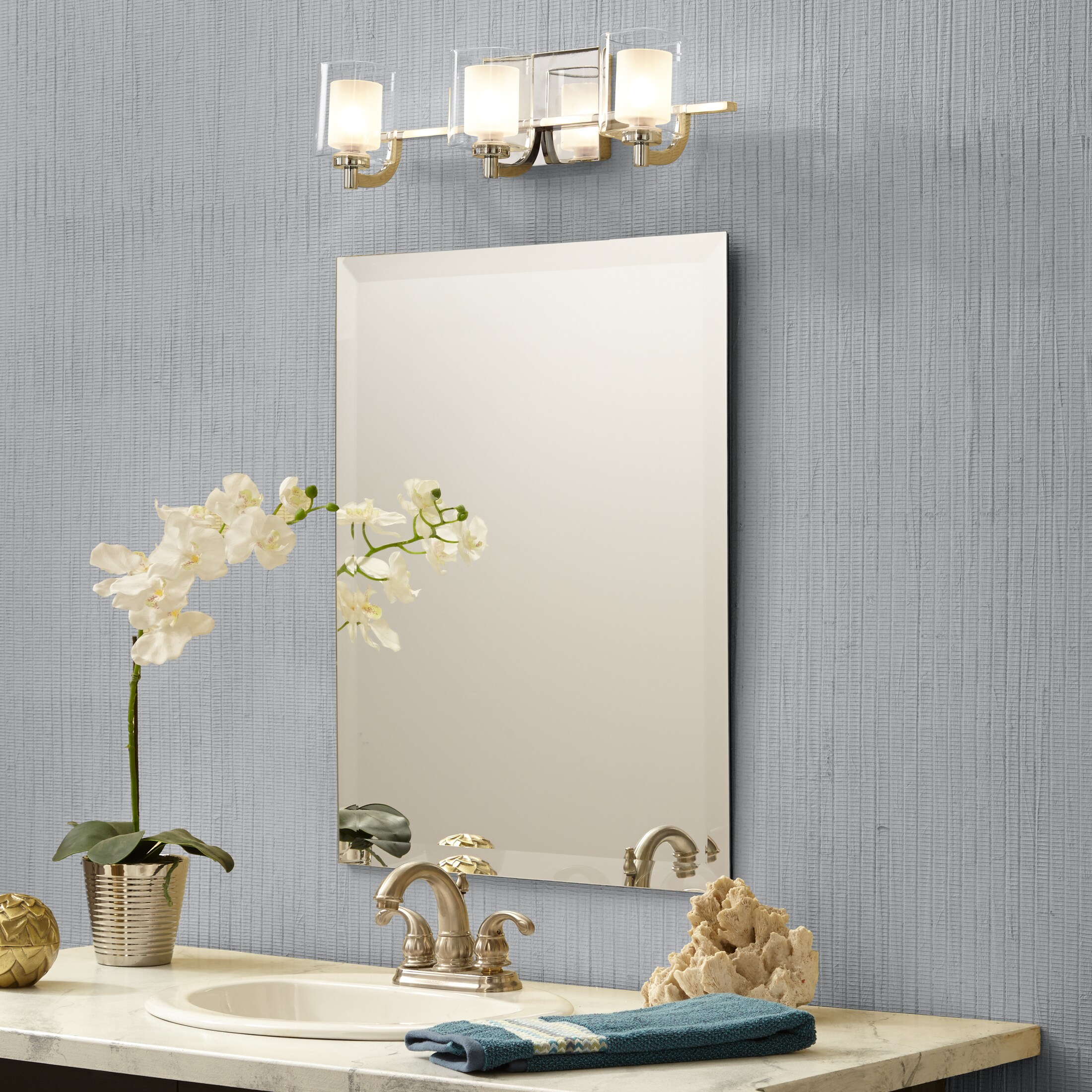 Gardner Glass Products 48-in W x 42-in H Bronze MDF Traditional Mirror Frame Kit Hardware Included | 15231