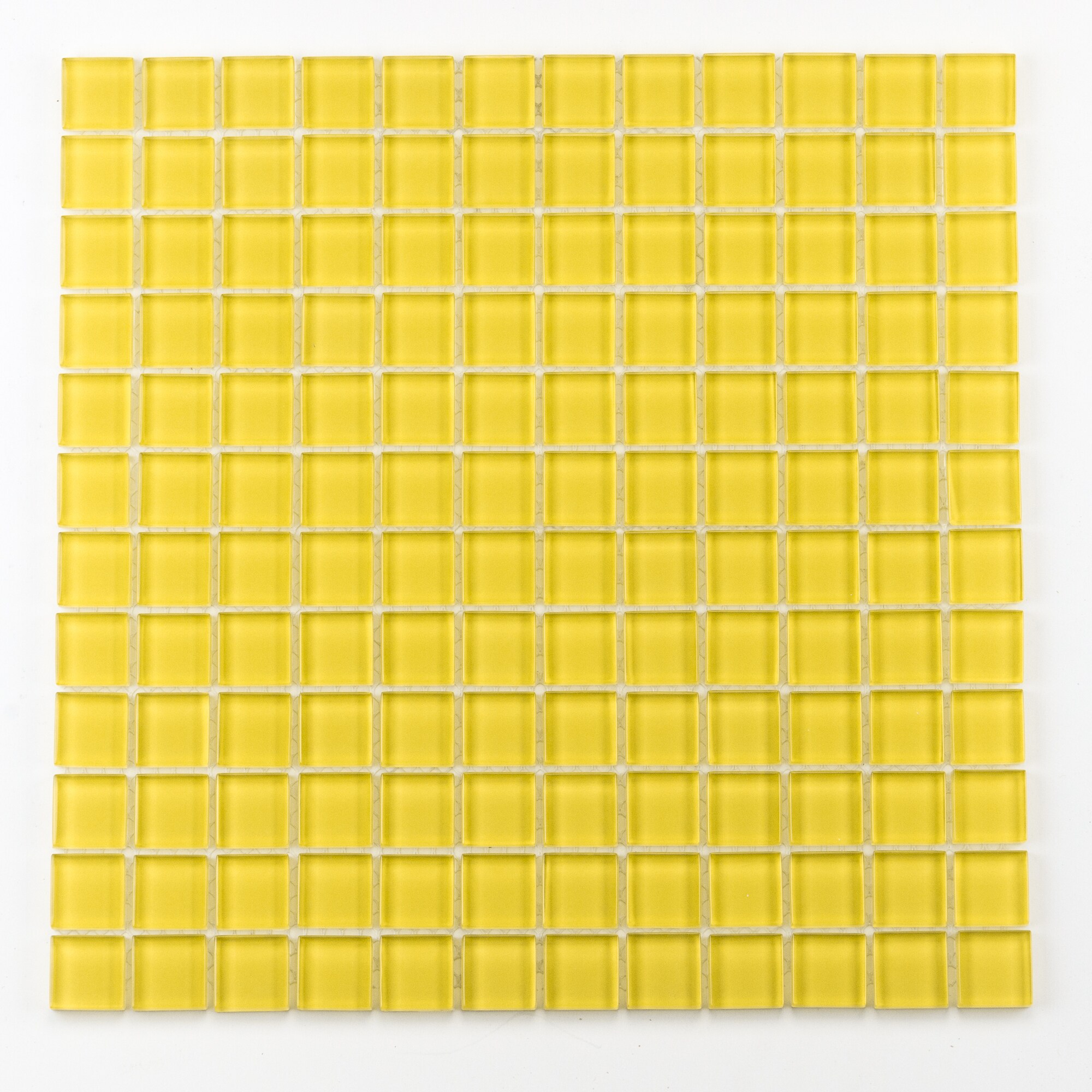 Crossville G065/LW.10101 High Fidelity 5-Pack Yellow 1-in x 1-in Glossy Glass Uniform Squares Wall Tile