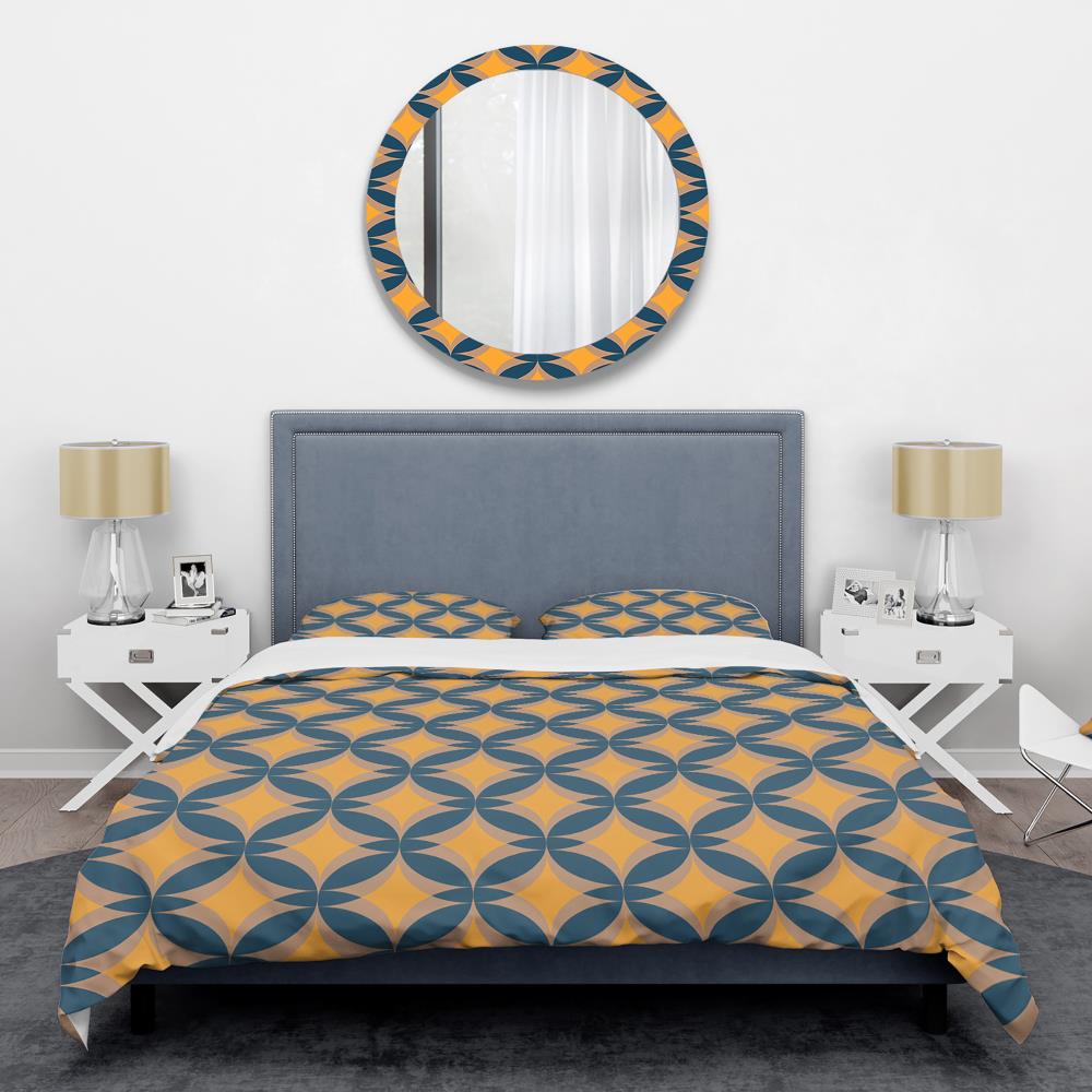 Designart BED24463-T 3 -Piece Yellow Twin Duvet cover Set