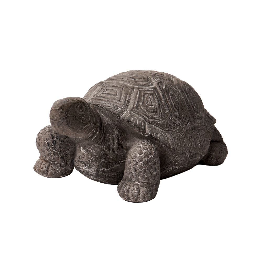 XBrand TURT62 6.7-Inches H x 9.8-Inches W Gray Turtle Garden Statue