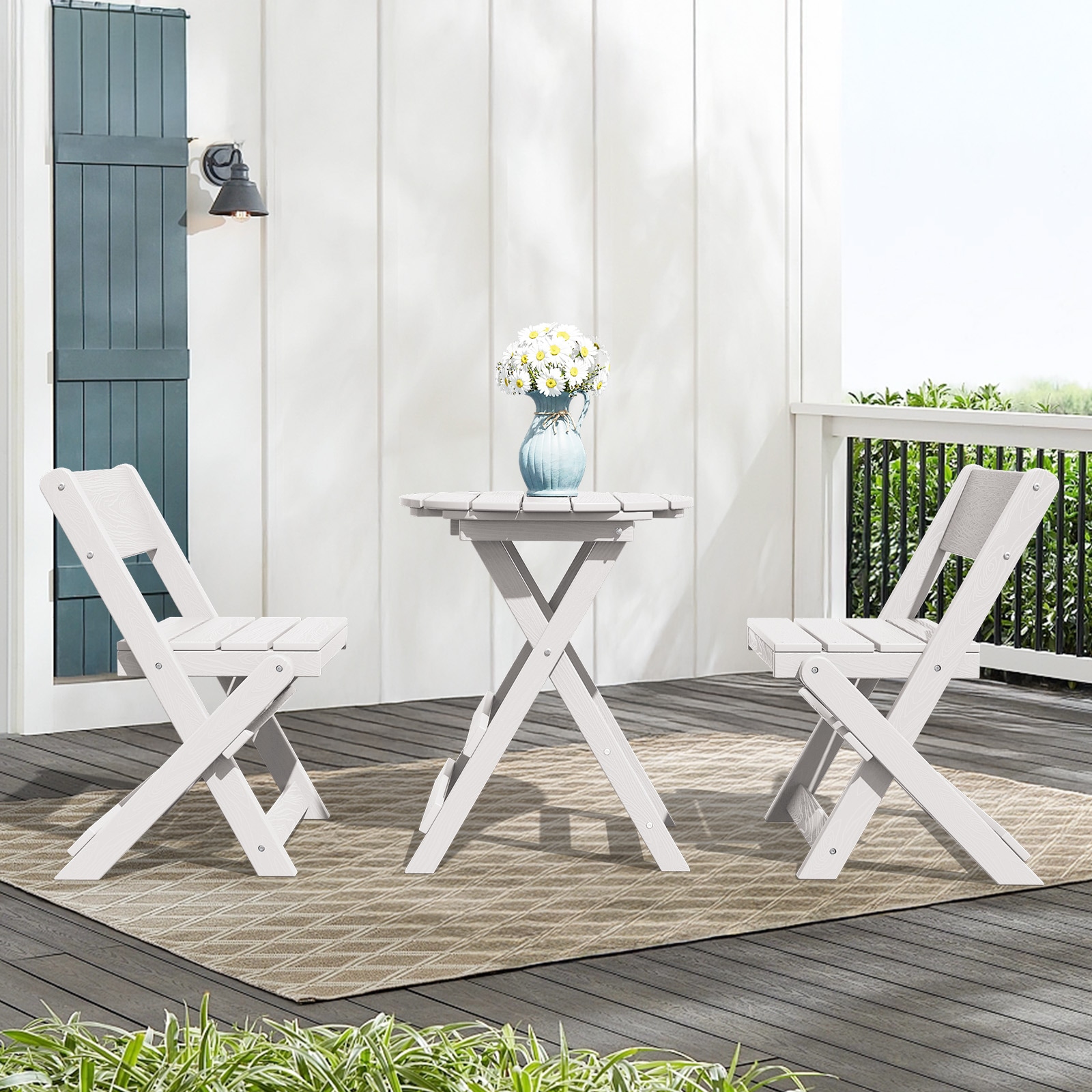 VOUA 3XJGT-WT 3 -Piece Patio Conversation Set