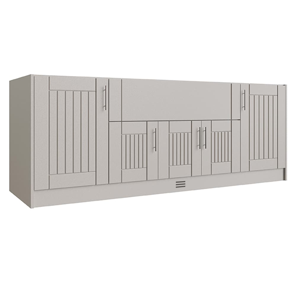 WeatherStrong WSE90WM-DSG Daytona 3 -Piece 91.25-in W x 28.5-in D x 34.5-in H Modular Outdoor Kitchen Set