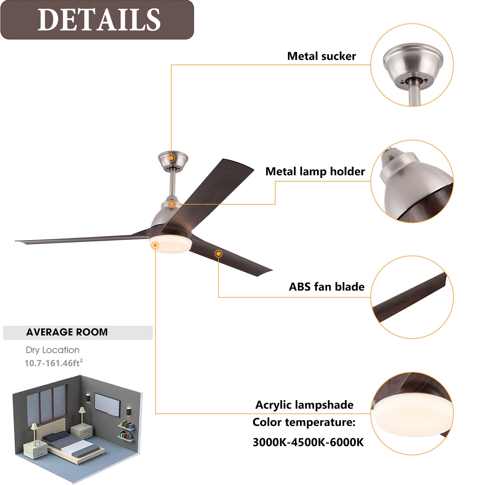 Oukaning JZUCOD-00510099 Ceiling-Fans - View #6