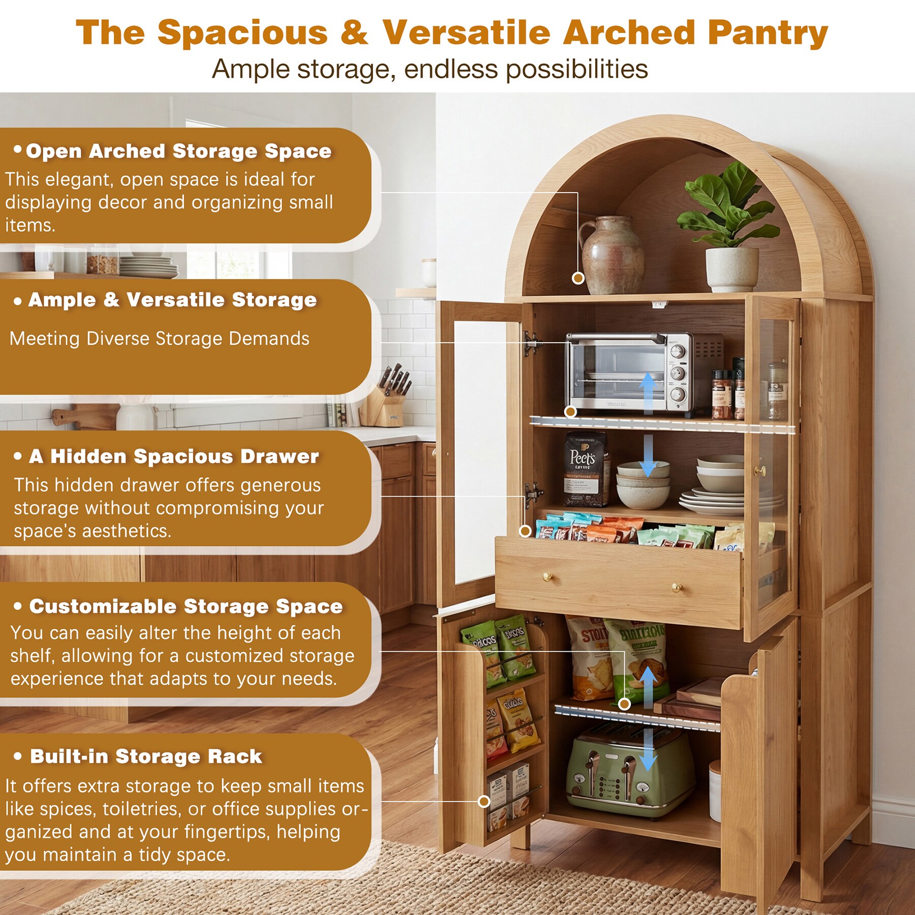 SINOFURN SYC500027BG Dining-Kitchen-Storarge - View #9