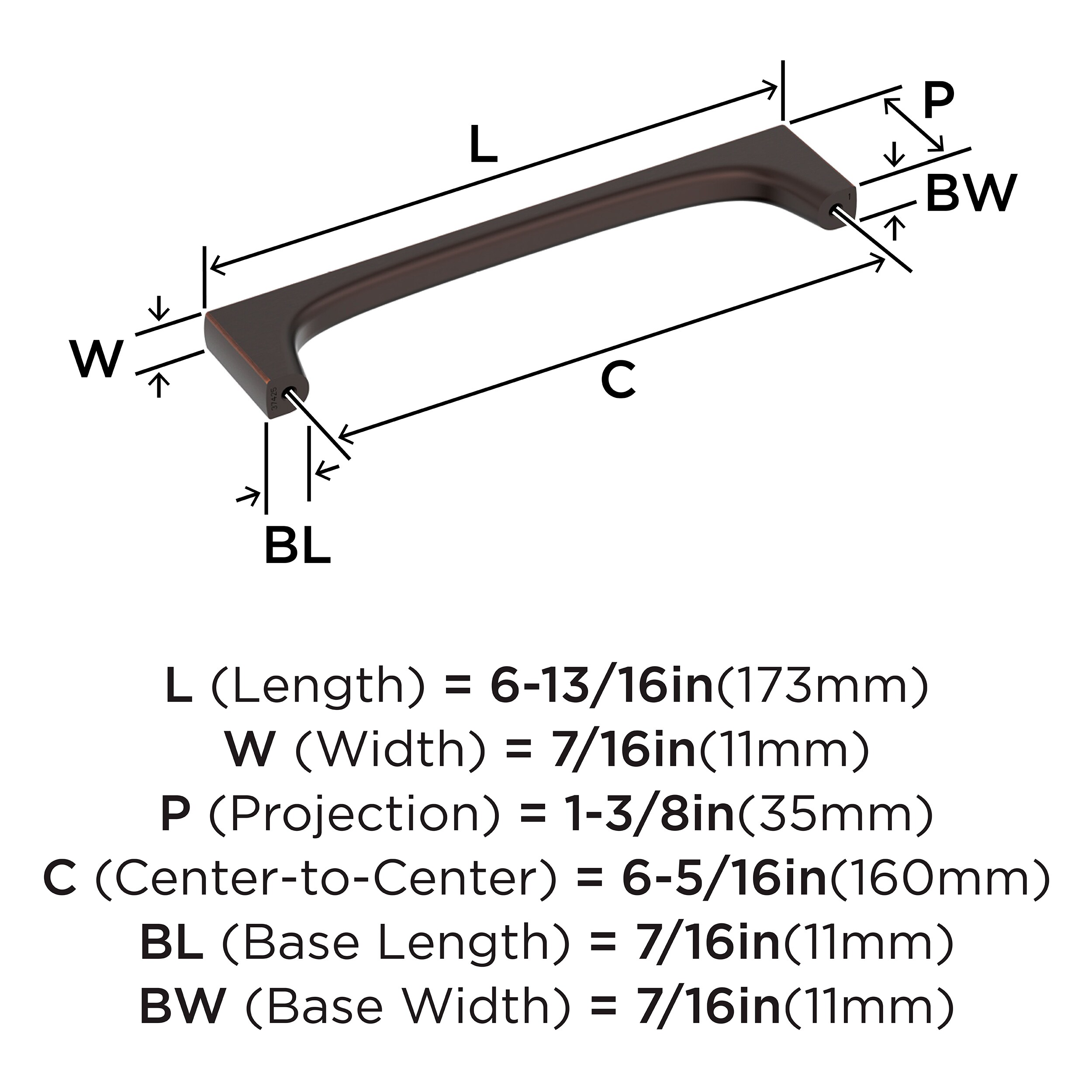 Amerock BP37425ORB Cabinet-Pulls - View #4