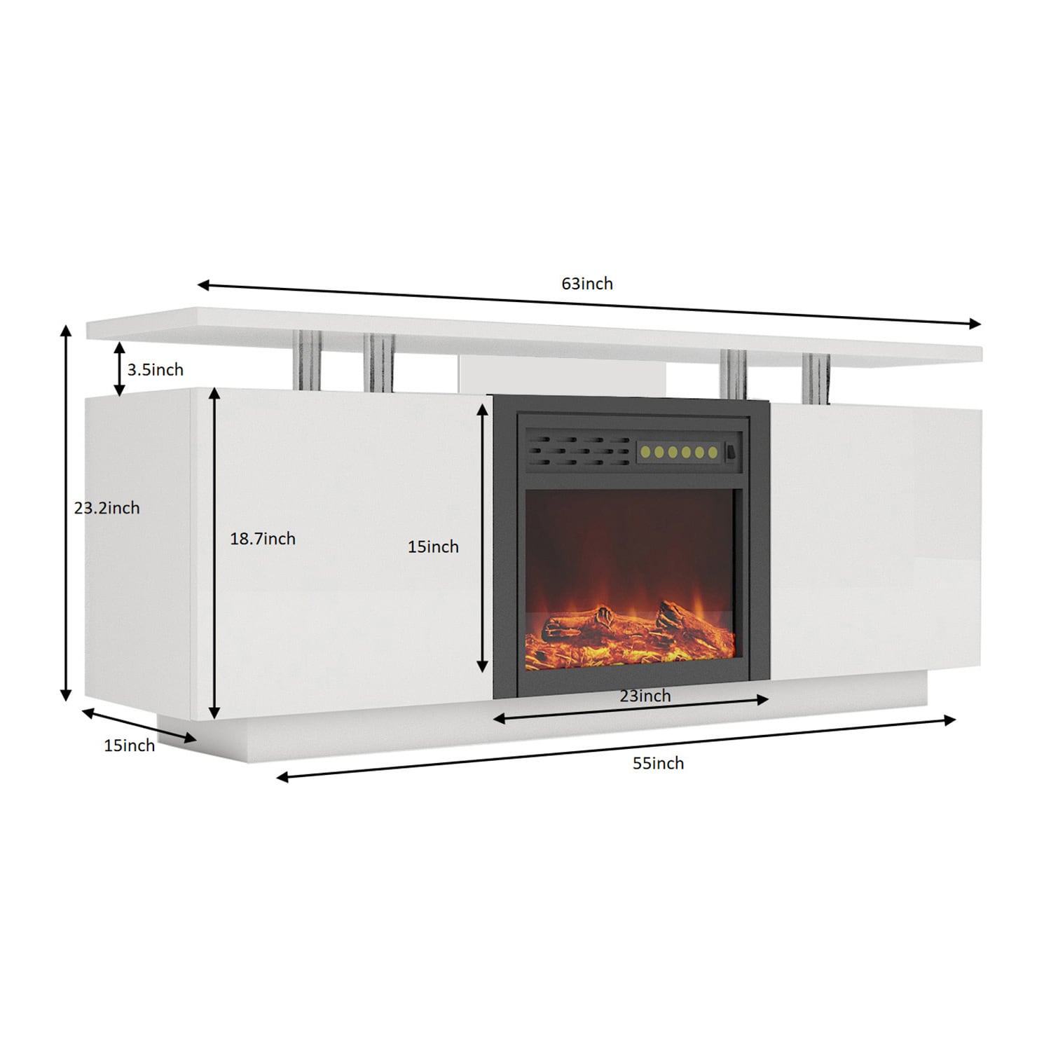 Bybafun YC1600012 Electric-Fireplaces - View #9