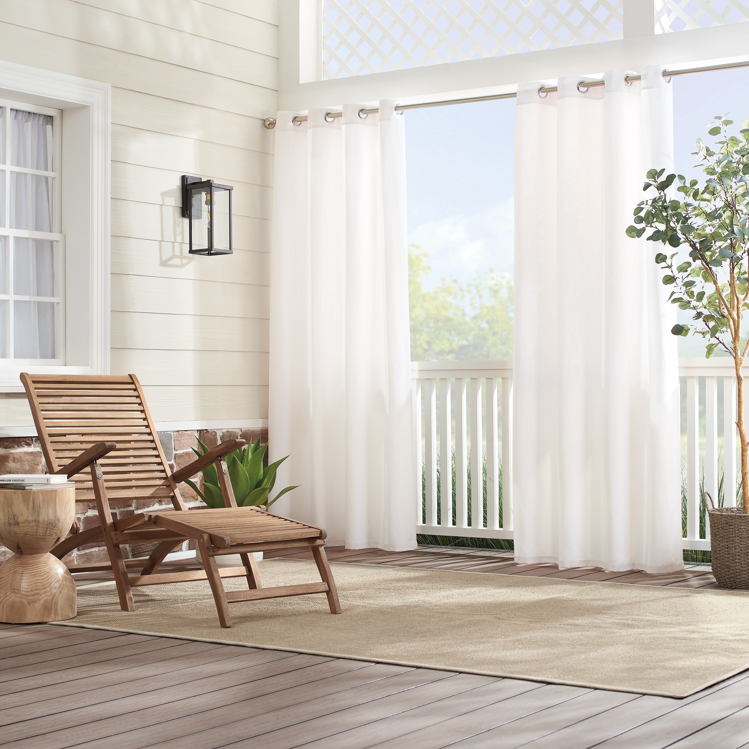 Sunbrella Outdoor Curtain with Grommets 52 Inches x 120 Inches