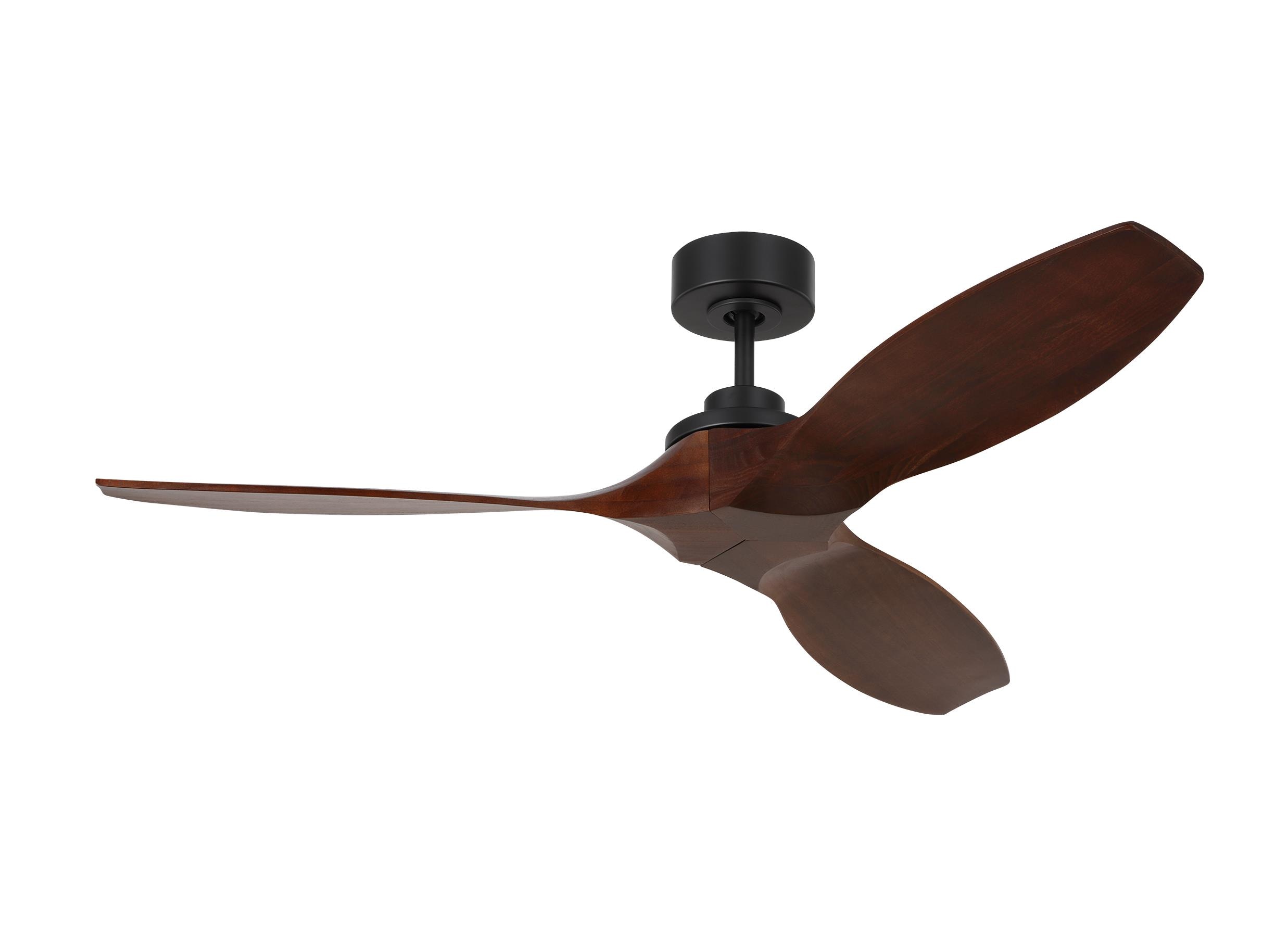 Hinkley Hover 60-in Matte Black with Koa Blades Integrated LED Indoor/Outdoor Smart Ceiling Fan with Light and Remote (3-Blade) 900760FMB-LWD Sansujyuku sansujyuku.com