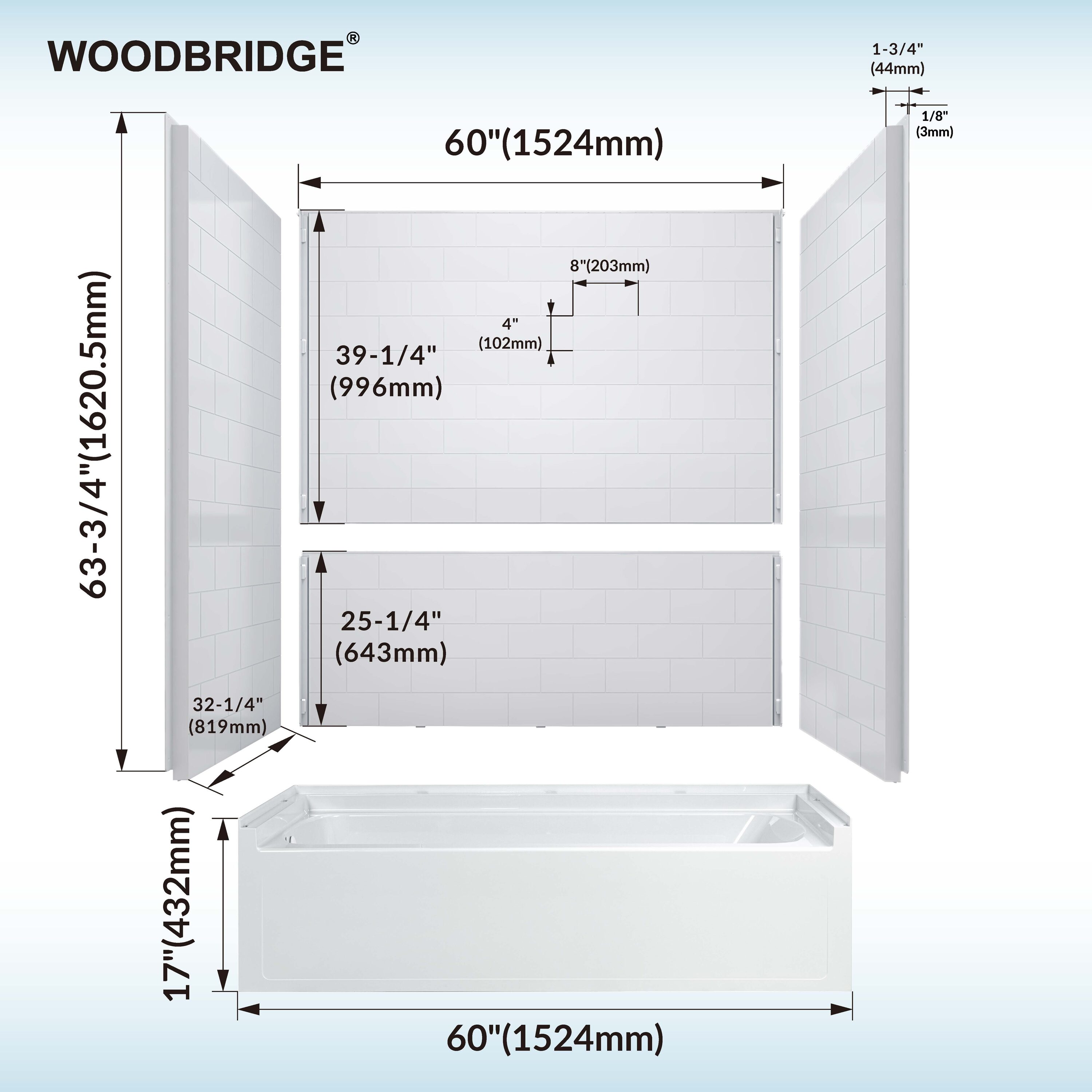 Woodbridge LSWP142 Bathtub-Wall-Surrounds - View #4