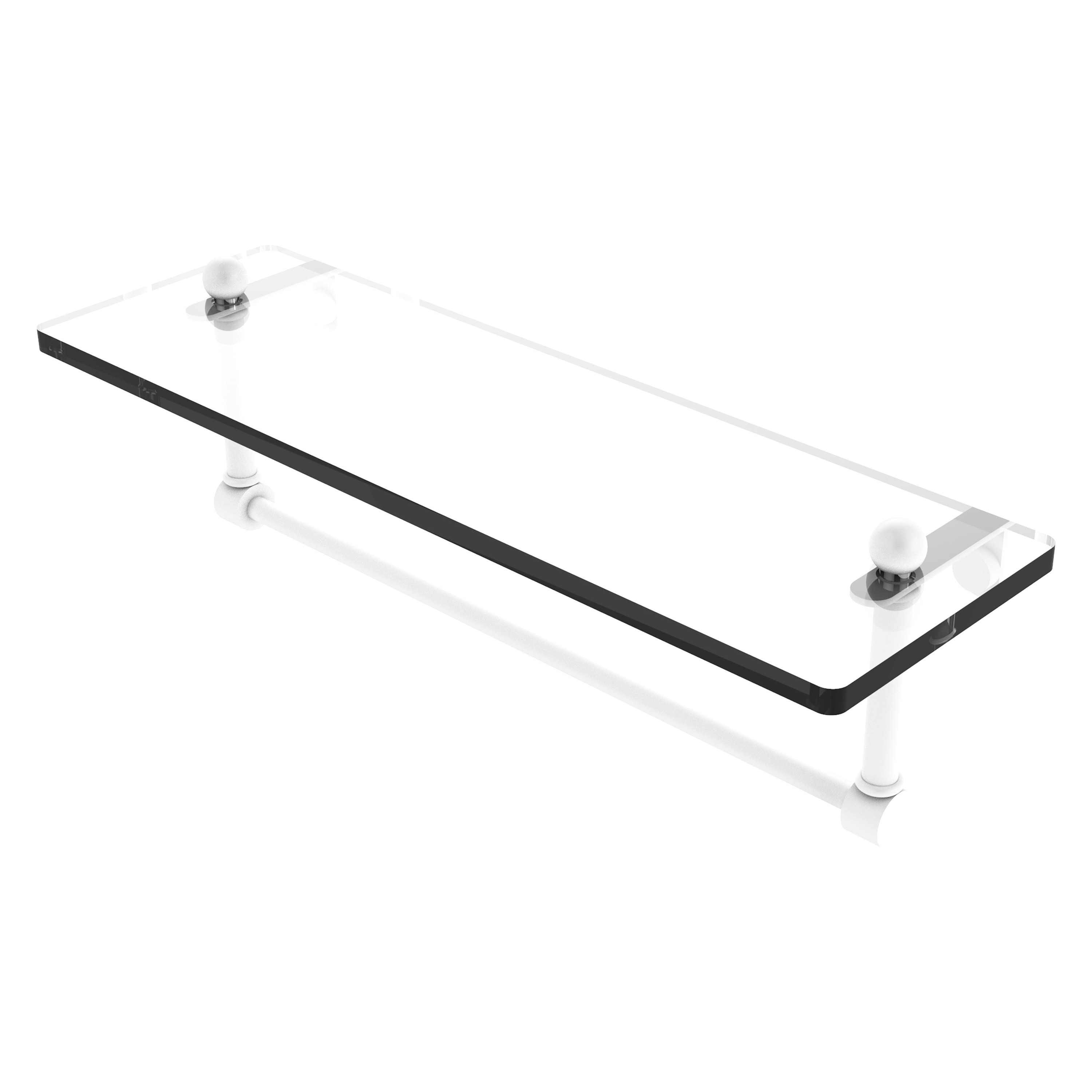 Allied Brass PR-1/16TB-WHM Prestige Regal Matte White Wall mount Bathroom Shelf ( 16-in x 5-in x 5-in )