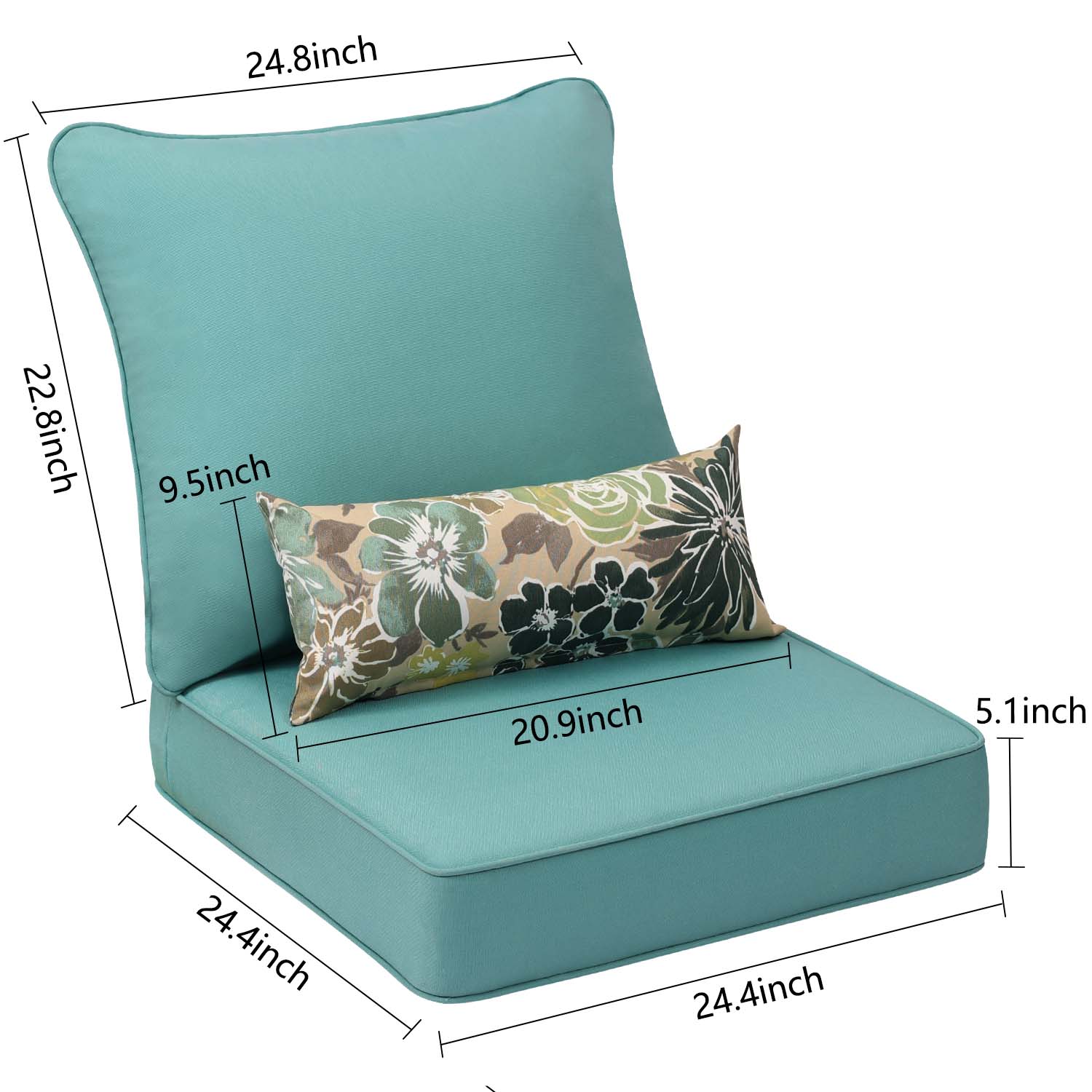 Aoodor A059-PBUBU Patio-Furniture-Cushions - View #3