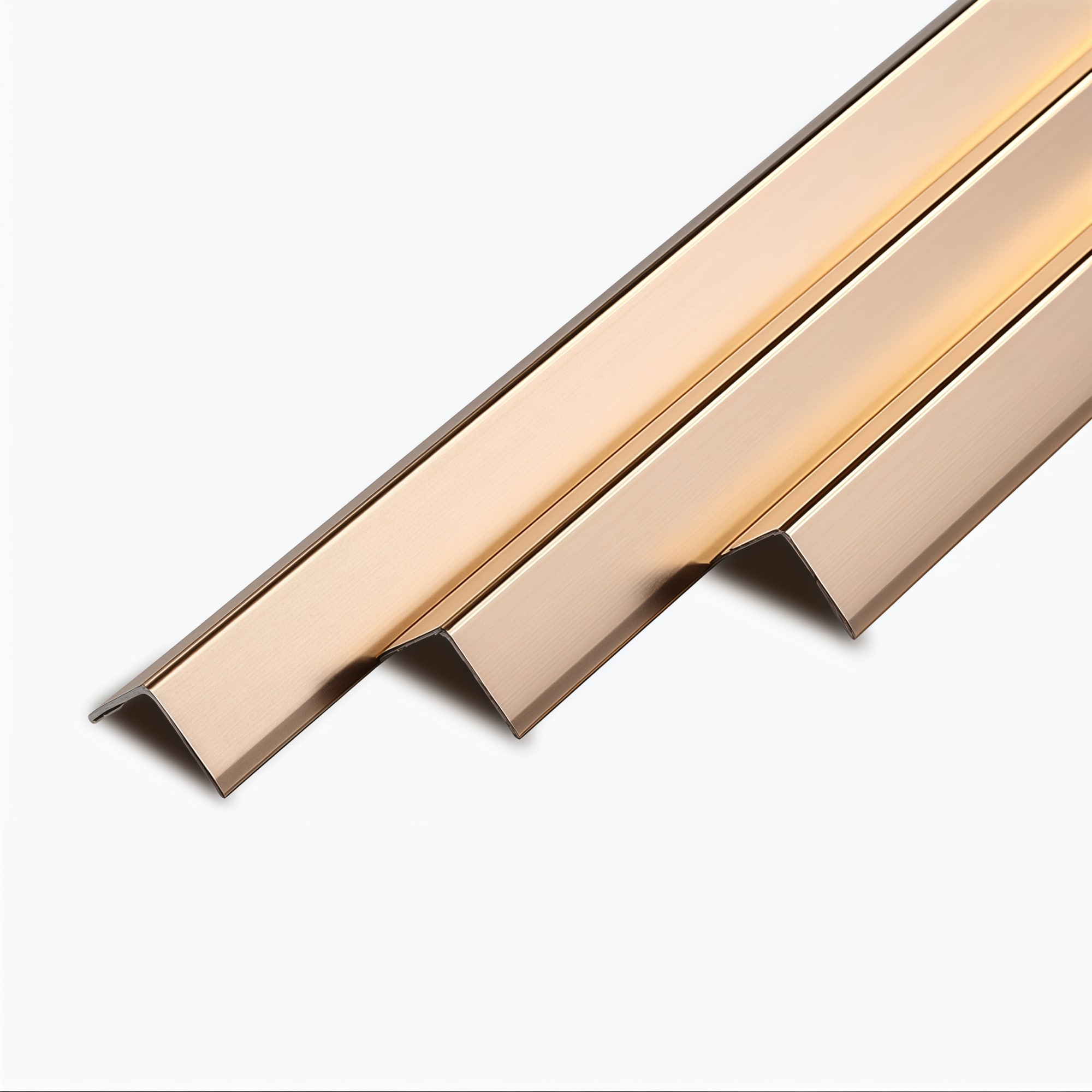 Numhew 3-Pack Matte Gold Aluminum Peel and Stick L Molding Corner Guards 35.4-in x 0.8-in