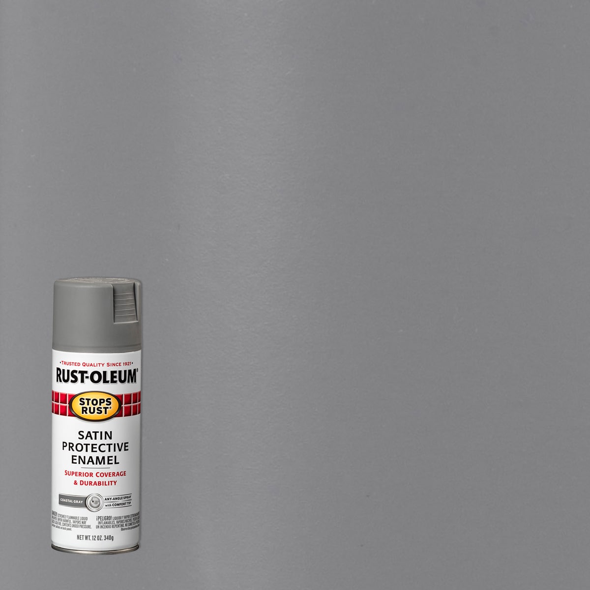 Rust-Oleum Stops Rust Flat Gray Spray Primer (NET WT. 12-oz)