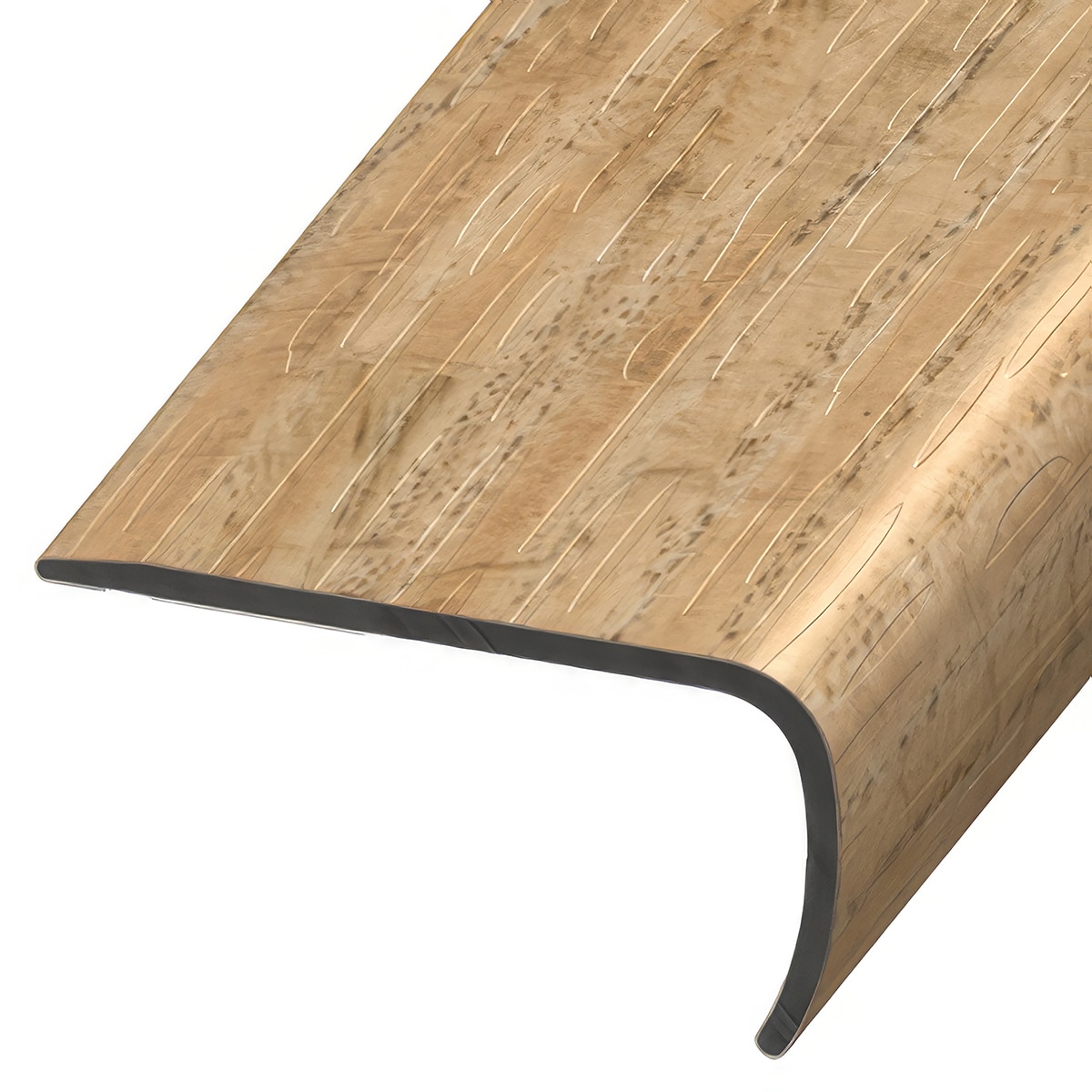 Versatrim VE-117262 Allura Flex Forbo-Allura Flex-Central Oak 1-in T x 2-in W x 94-in L PVC Square cap