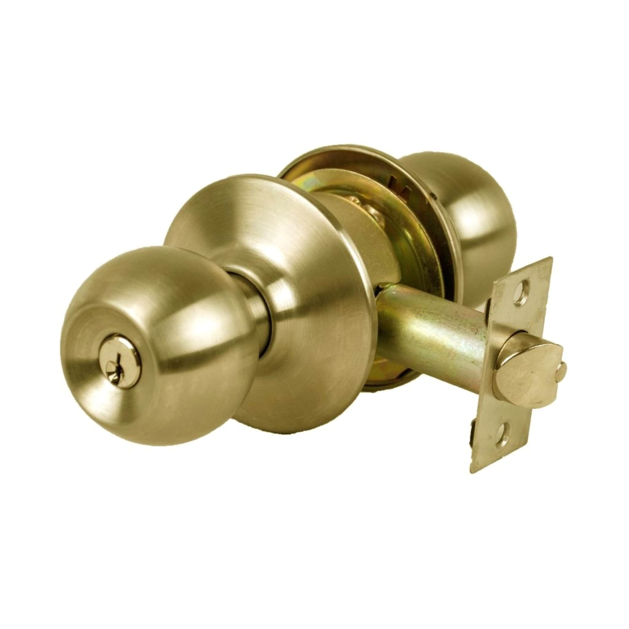 Global Door Controls GLC Series Grade 3 Commercial/Residential Antique Brass Interior or Bed/Bath Privacy Door Knob