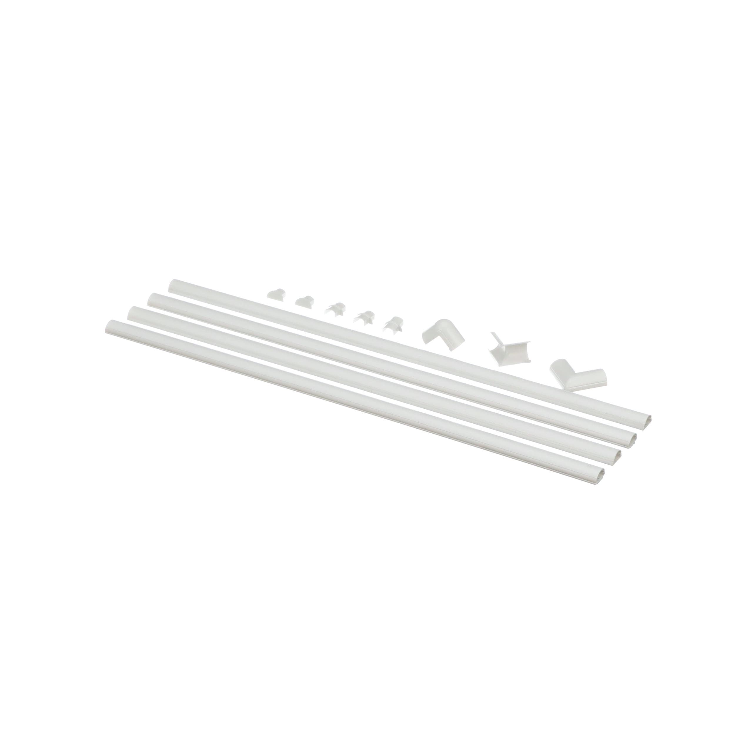 D-Line Micro Plus Cable Raceway 12-Piece 156-in L White Raceway in