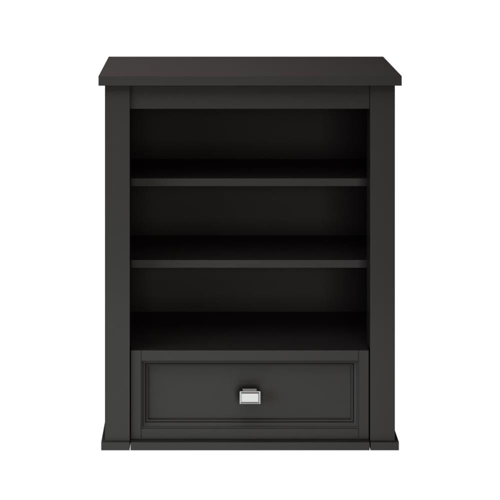 allen + roth Canterbury 24-in x 28-in x 10-in Black Bathroom Wall ...