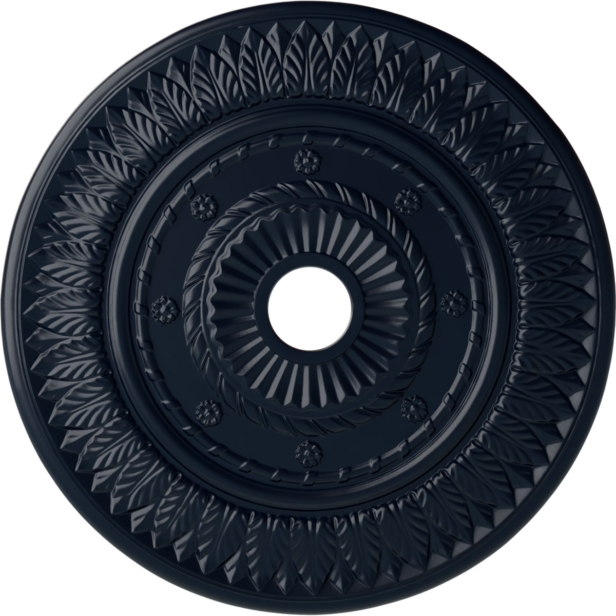 Ekena Millwork CM26LFMDF Leaf 26.75-in W x 26.75-in L Painted Midnight Dream Polyurethane Whole Ceiling Medallion