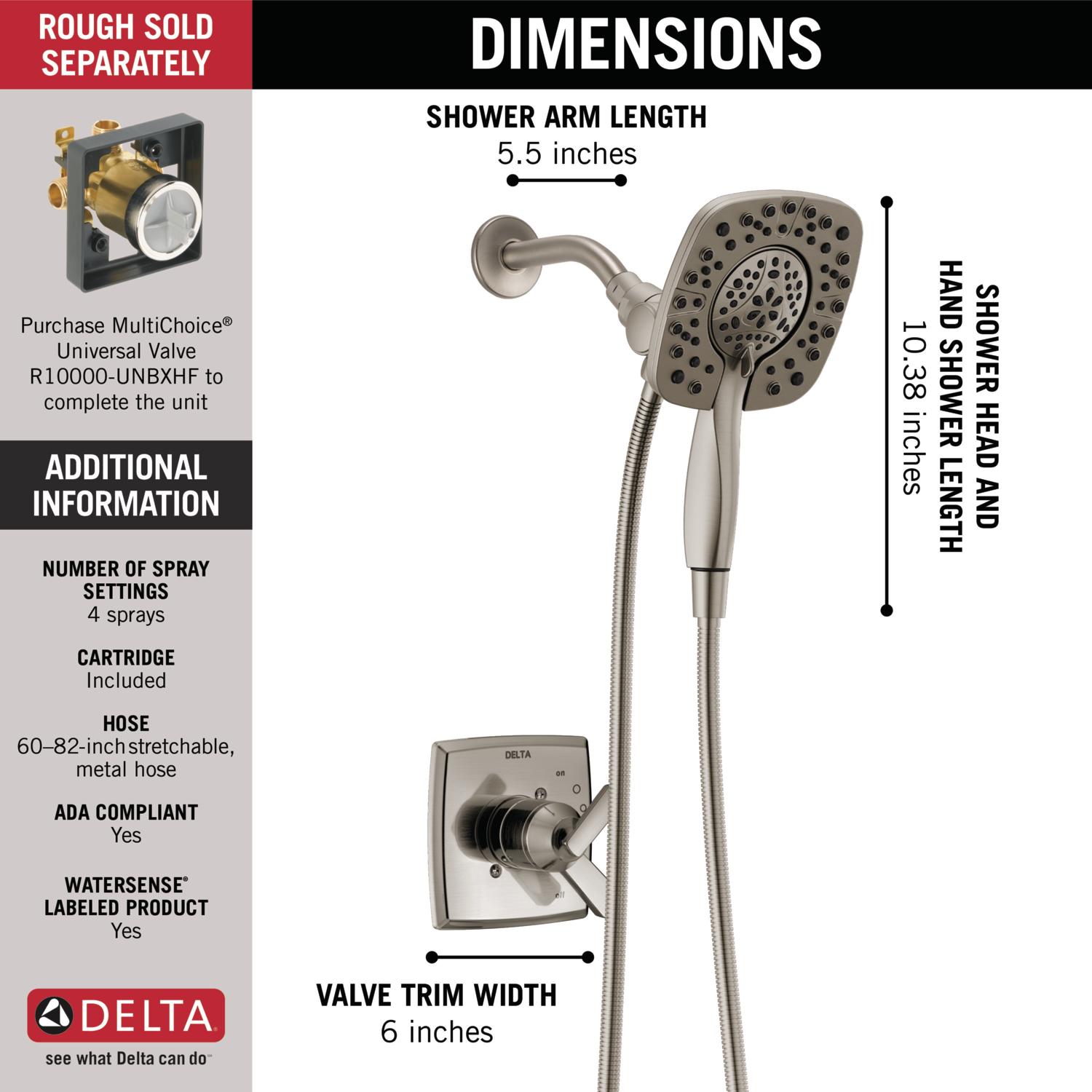 Delta T17264-SS-I Tub-Shower-Faucets - View #4