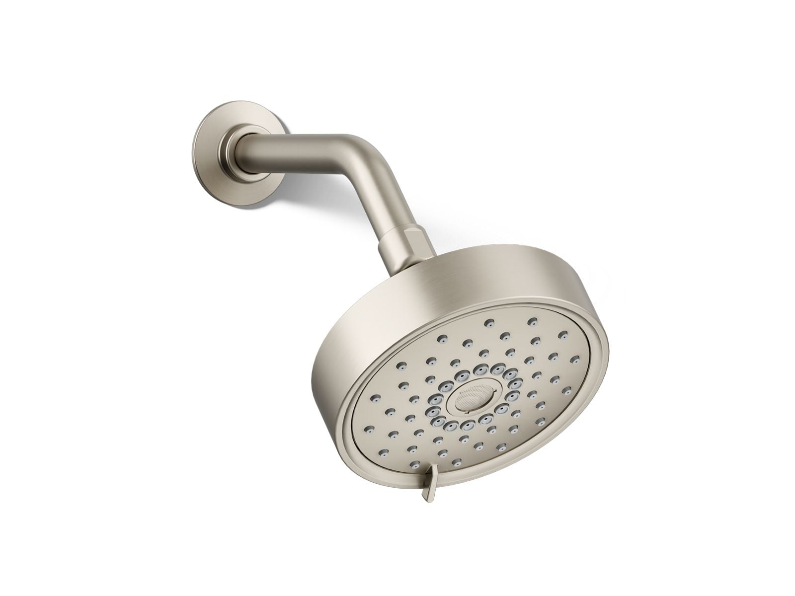 KOHLER K-22170-BN Purist 3.0 -Spray Vibrant Brushed Nickel 5.5-in Round Fixed Shower Head 2.5 GPM