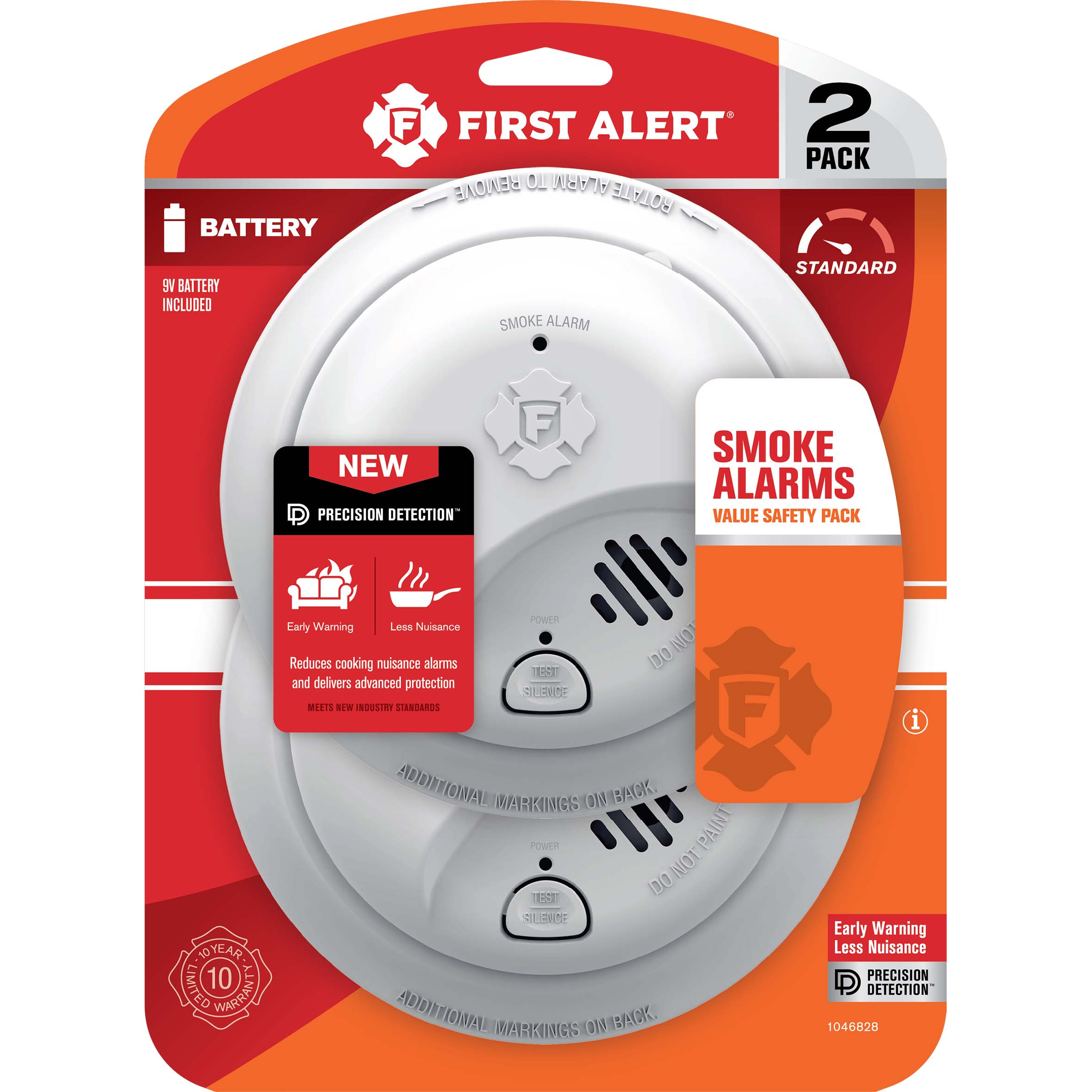 First Alert Batteryoperated Ionization Sensor Smoke Detector (2Pack