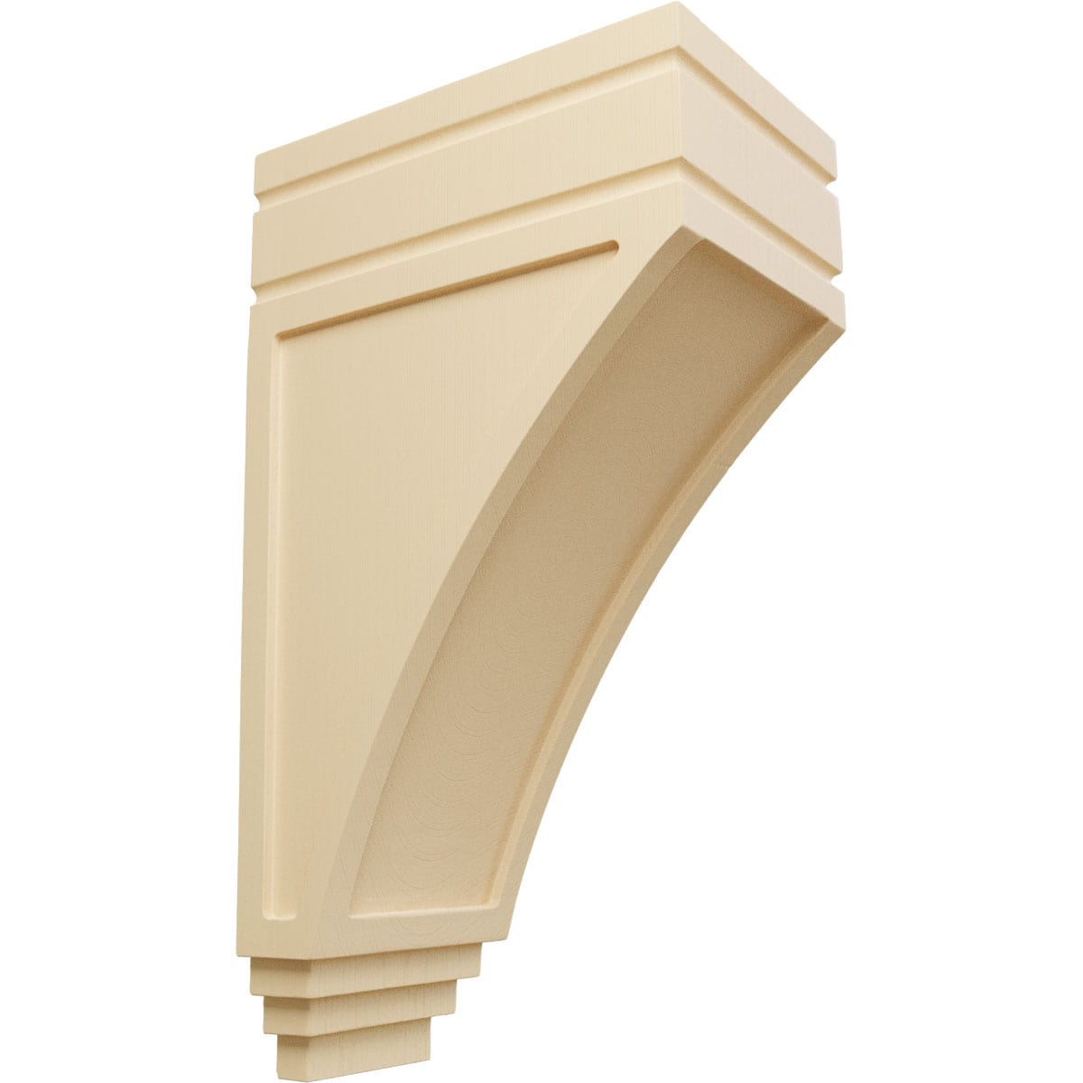 Ekena Millwork CORW05X07X14SJMA 5-in x 7.75-in x 14-in Unfinished Maple Wood Paintable/Stainable Corbel