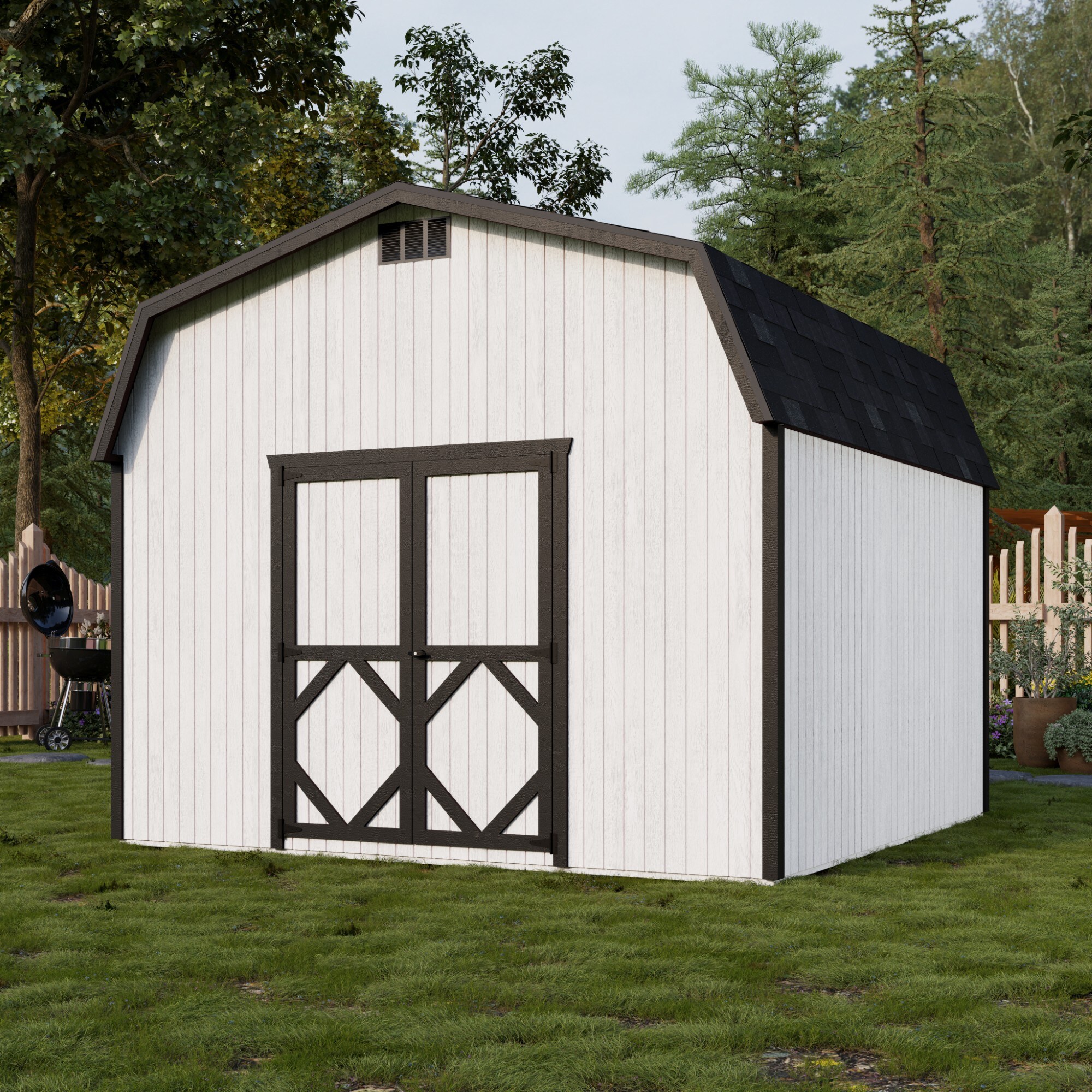 Little Cottage Co 12X12 CGB-6-PC Wood-Storage-Buildings - View #2