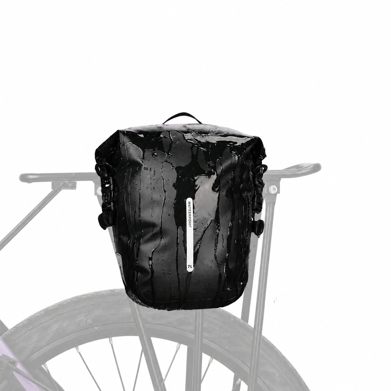 SenQWFa  Bike Pannier Bag 7L Waterproof Rear Rack Bag With Shoulder Strap for Touring Cycling durable home and garden accessory designed for